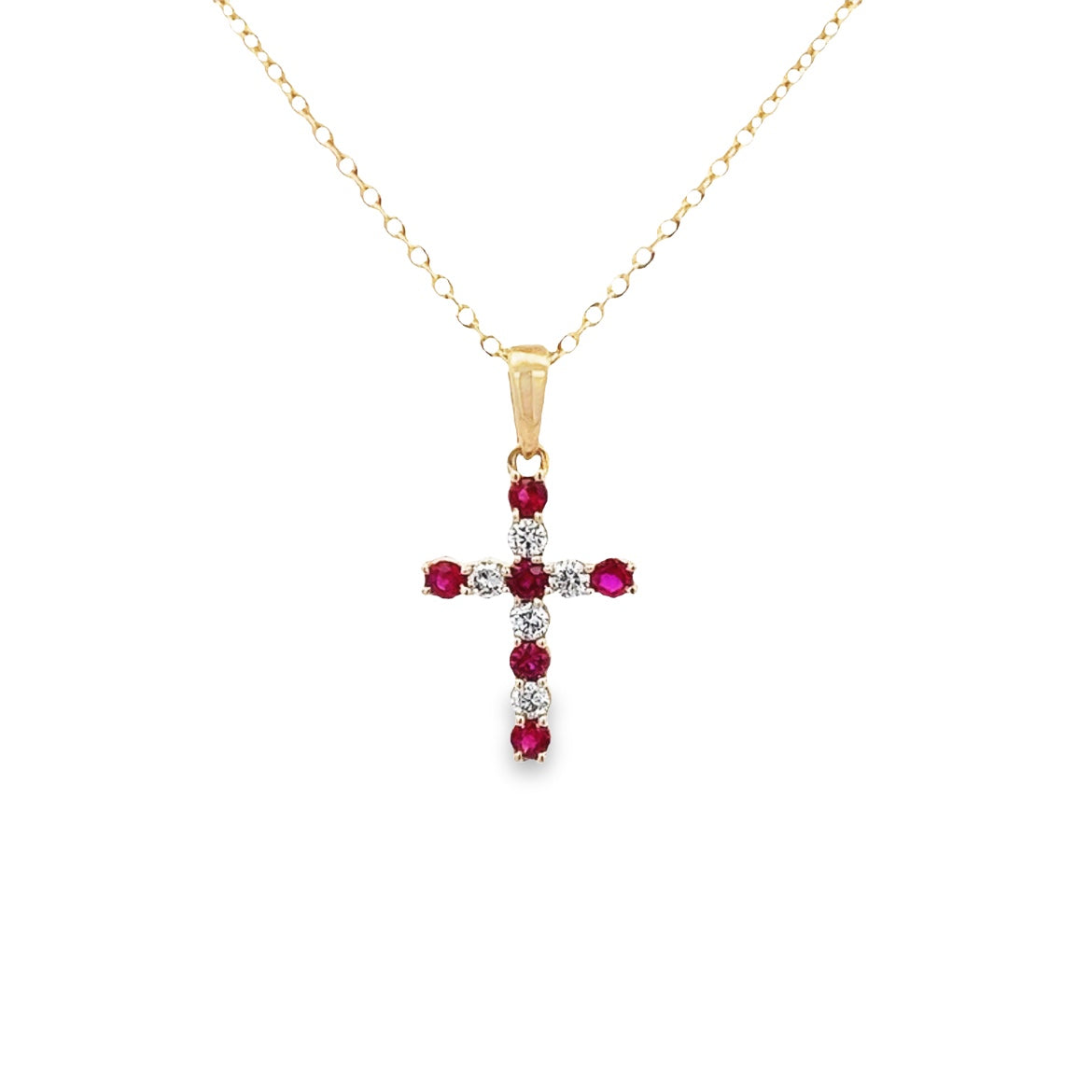 Ruby cross hot sale pendant necklace