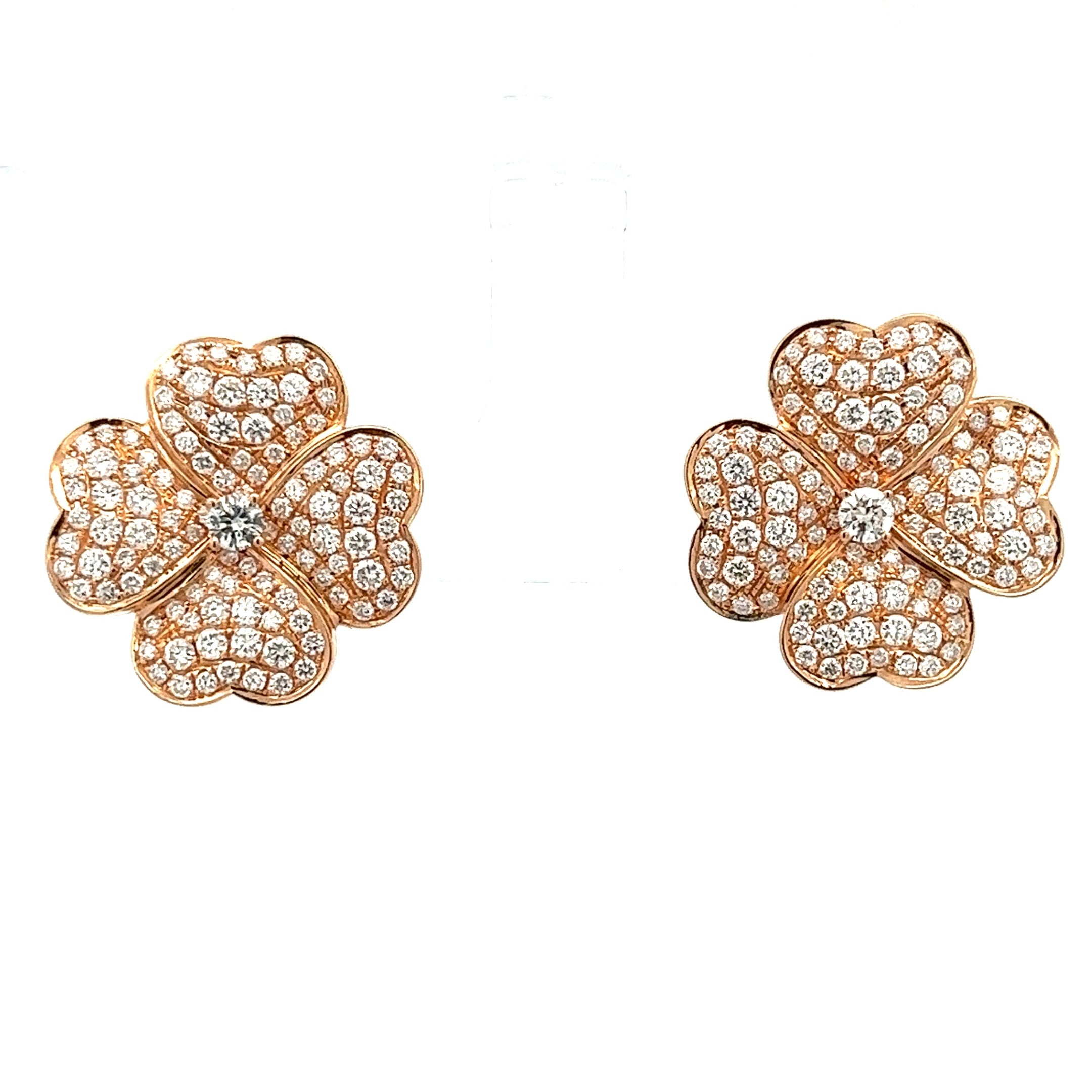 D3.07 18KR FLOWER EARRINGS