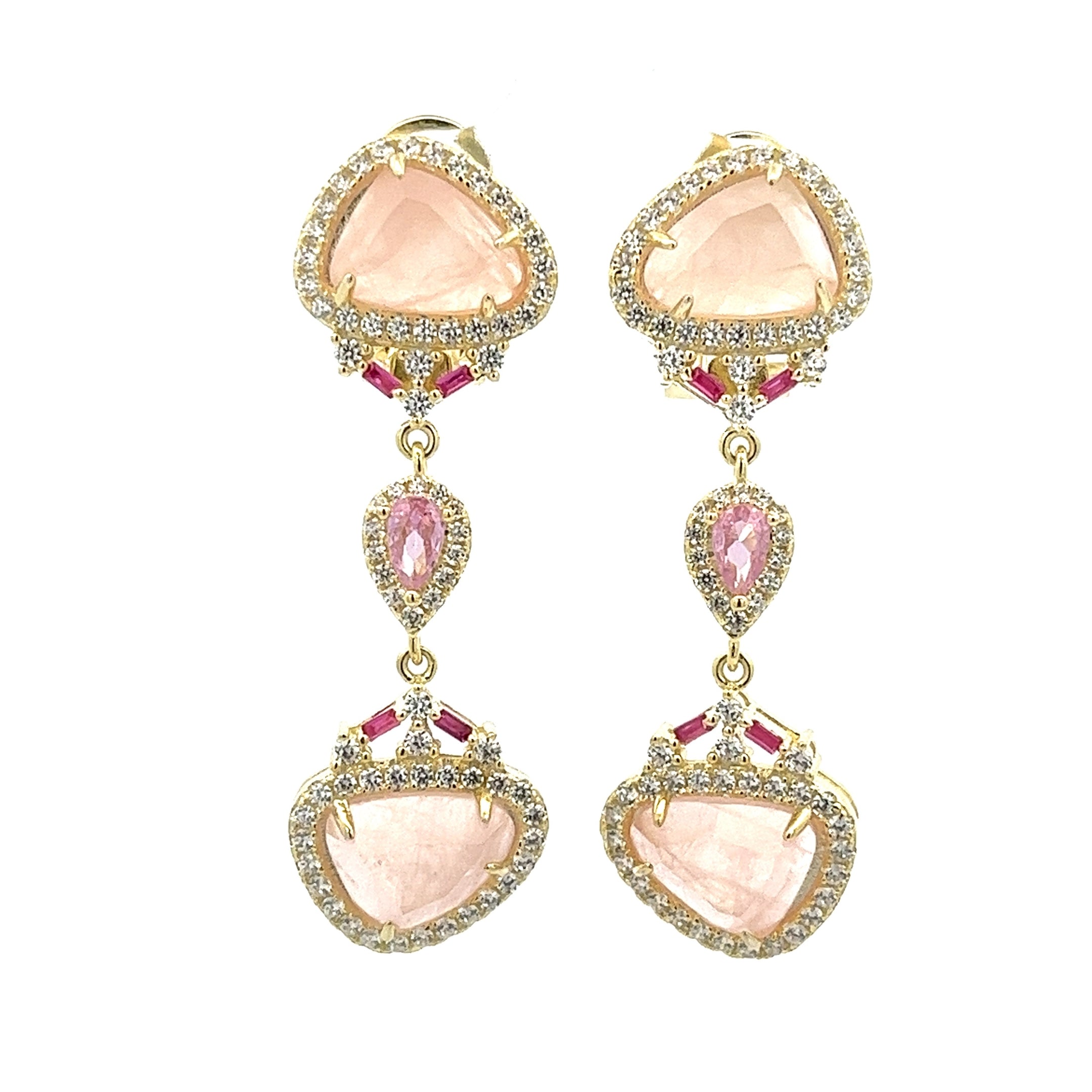 925 SILVER CRYSTALS EARRINGS