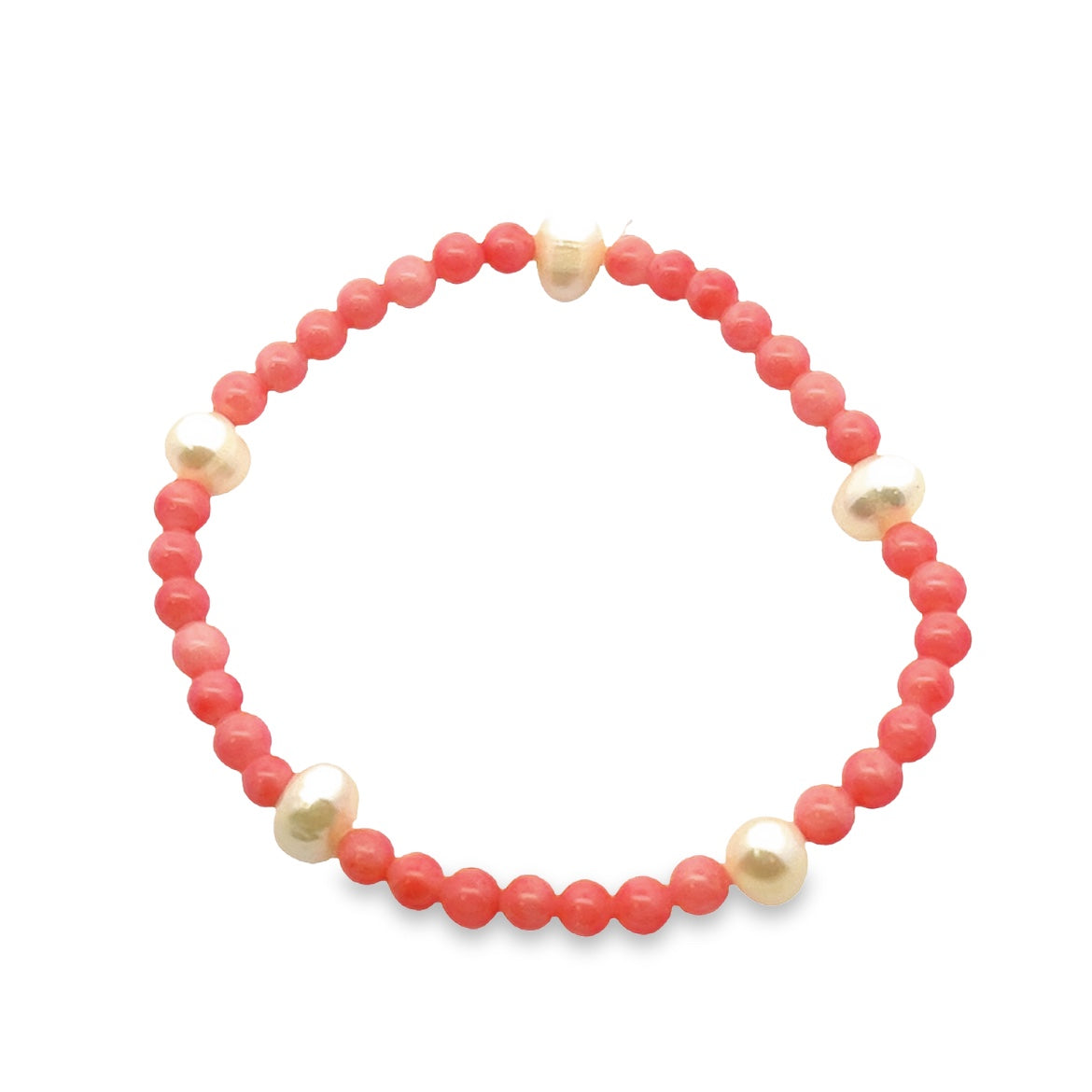 BRACELET PEARL STONE PINK 4MM