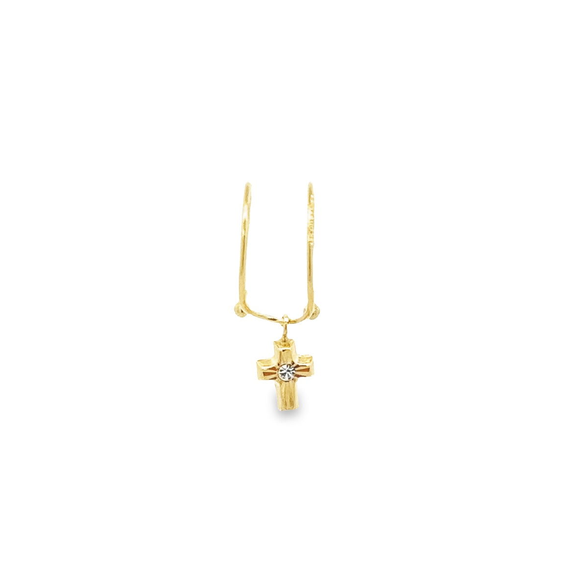 14K GOLD CROSS EARCUFF
