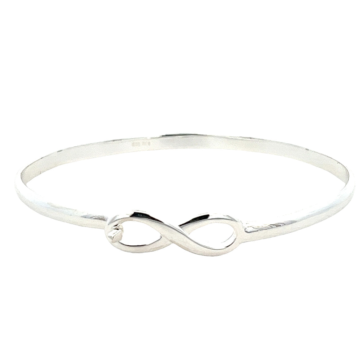 925 SILVER PLATED INFINITY BANGLE