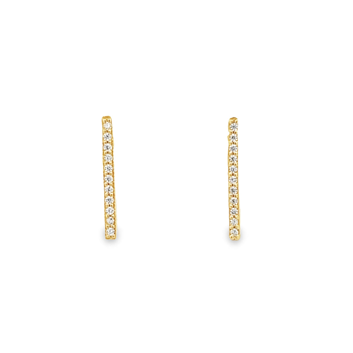 925 SILVER GOLD PLATED BAR EARRINGS