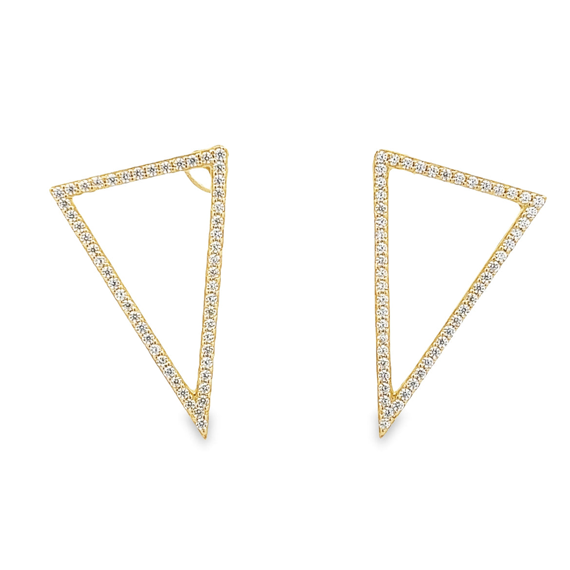 EARRING SILVER CENTER WHITE CZ