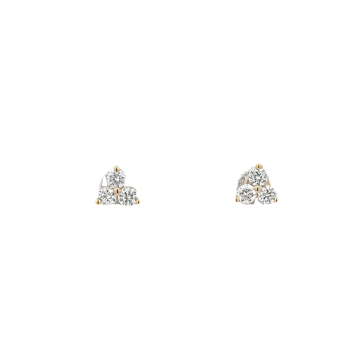 D0.32 14KY TRIO STUD EARRINGS
