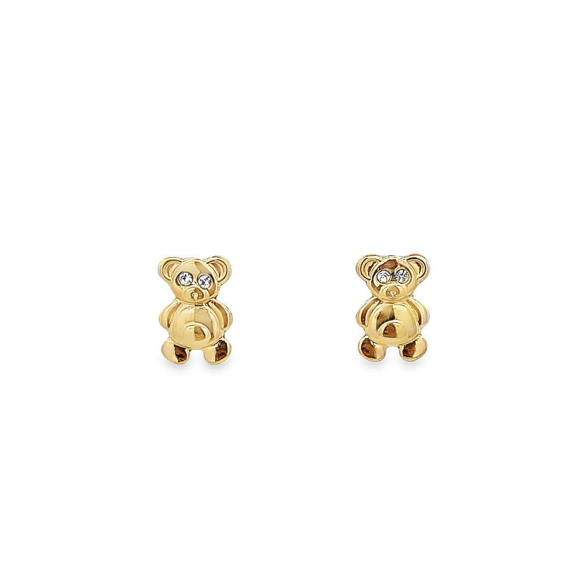 Gold teddy hot sale bear earrings