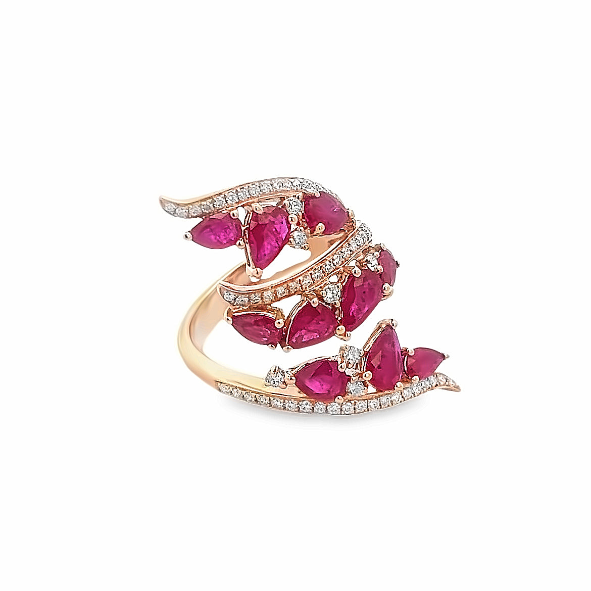18K ROSE GOLD WRAP RING WITH RUBY