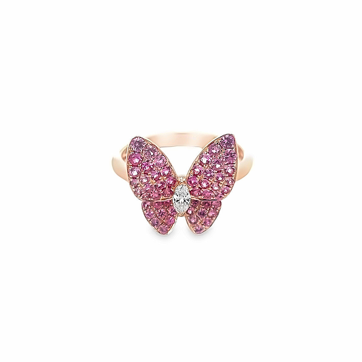18K ROSE GOLD RING WITH PINK SAPPHIRE