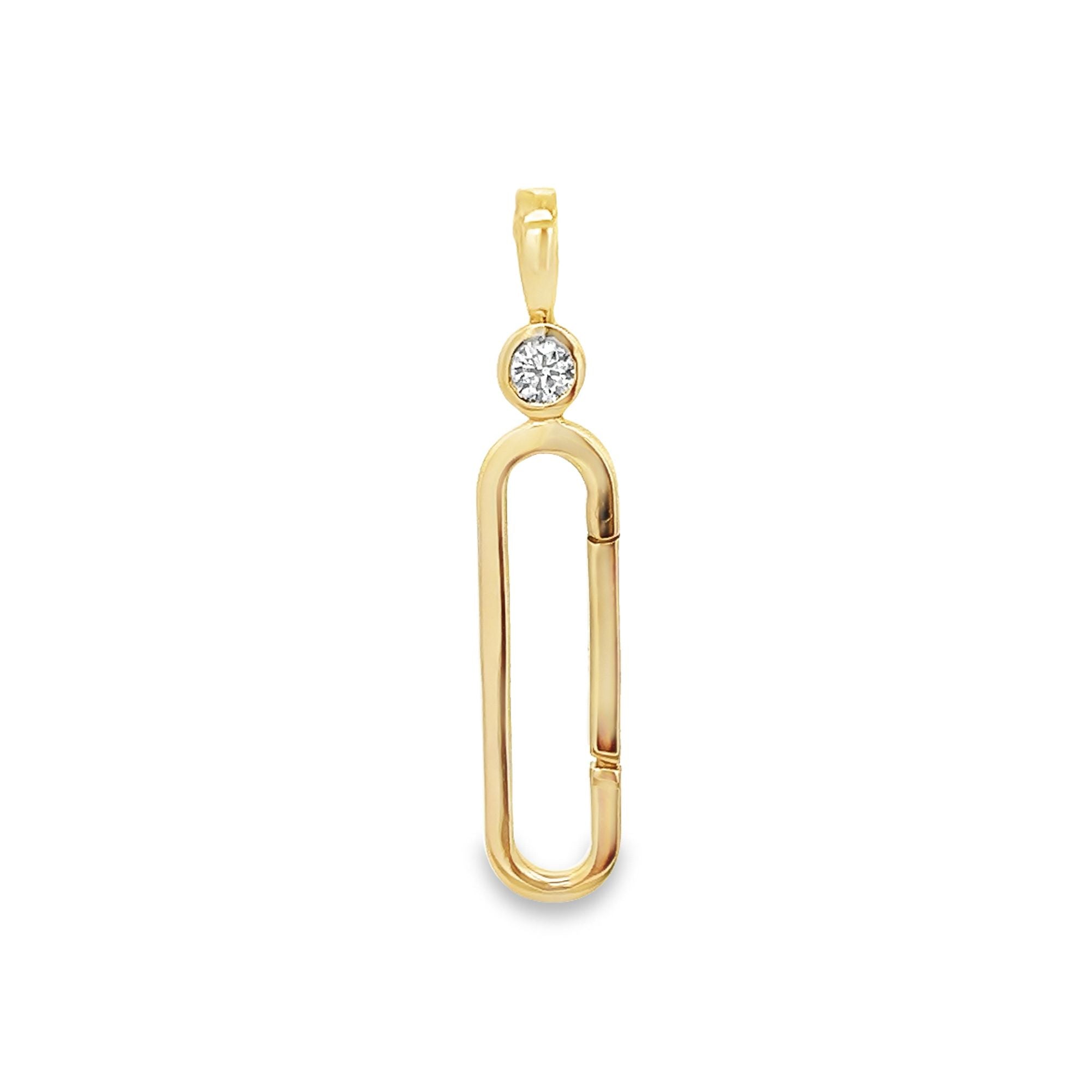 D0.11CT 14KY LONG SOLITARE CLASP