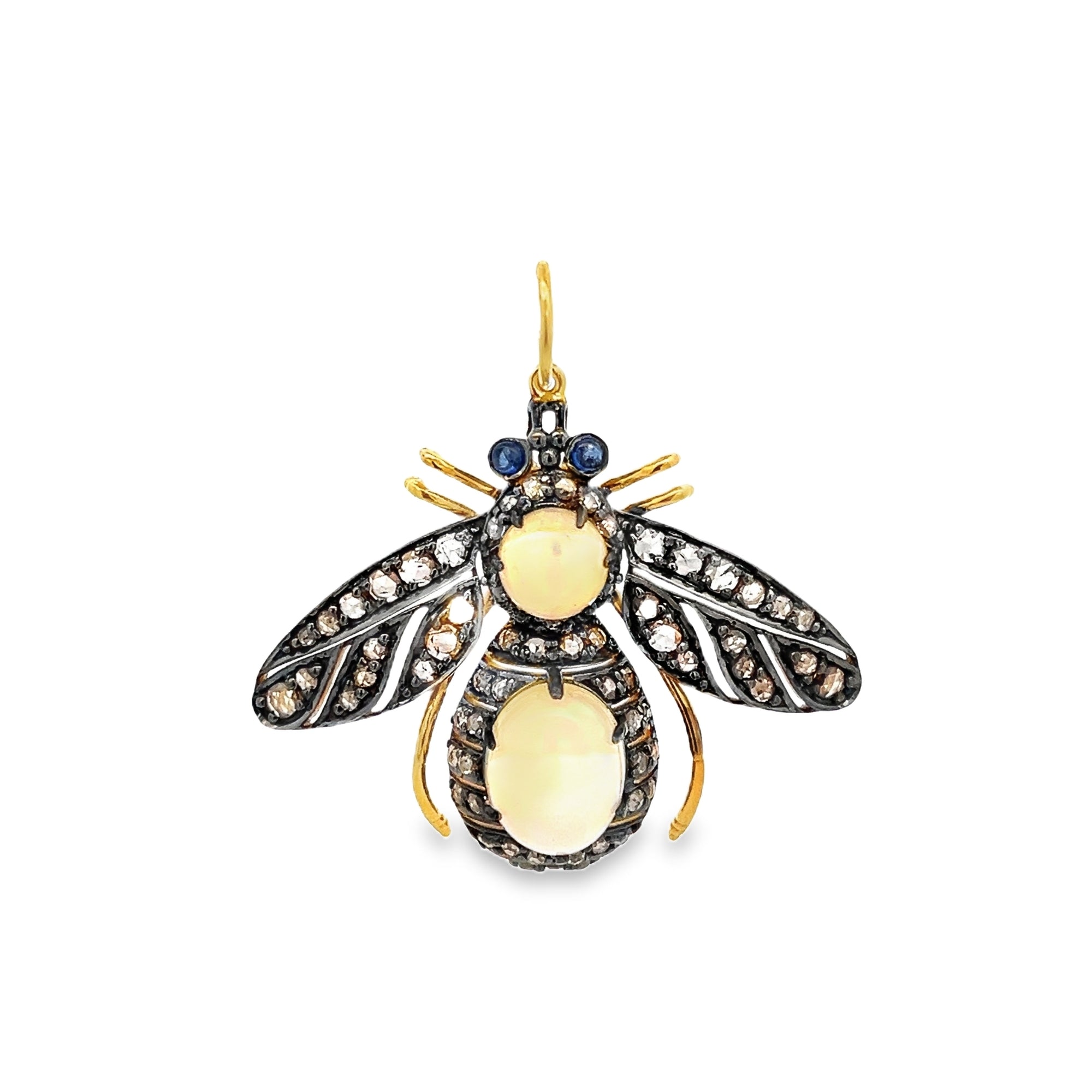 D1.08CT 14KY BIG BEE CHARM OPA2.88CT BS0.18CT