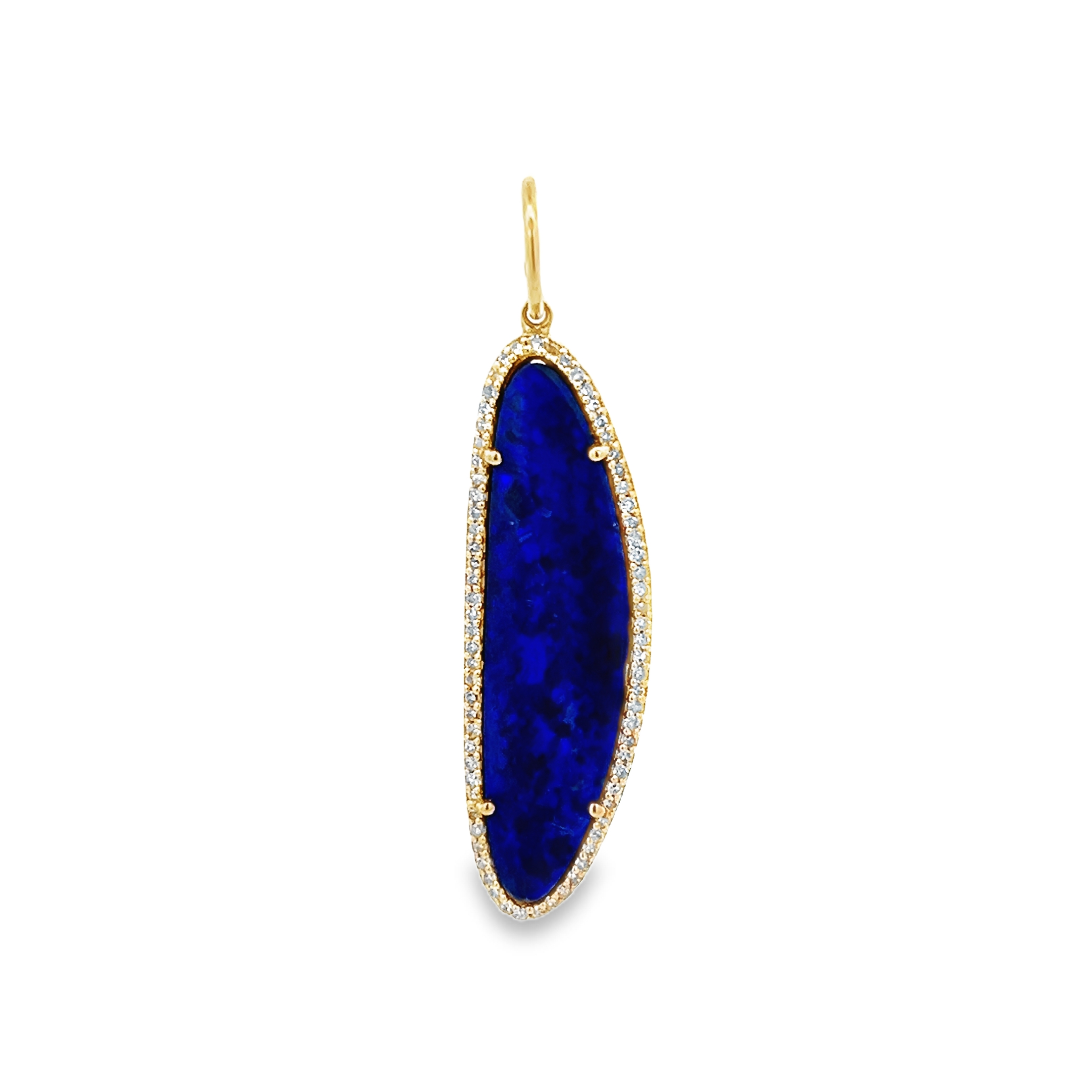D0.22CT 14KY LYING OVAL CHARM OPA6.11CT
