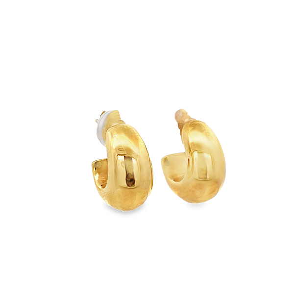 SMALL CHUNKY HUGGIES SET IN 14K IN YELLOW GOLD
