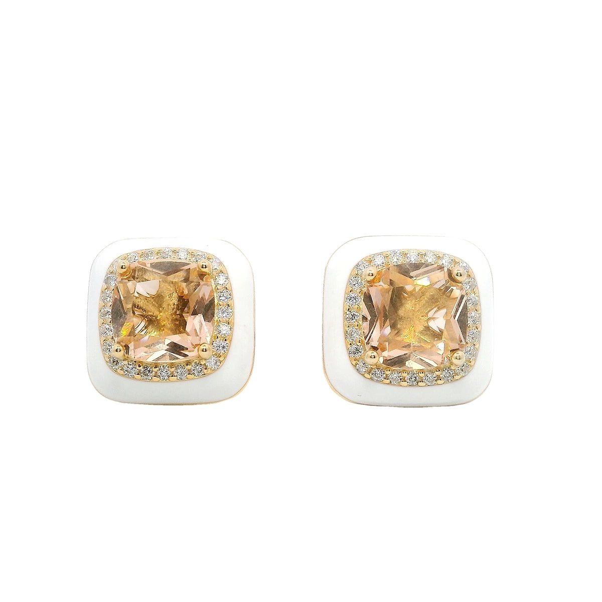 BIG SQUARE EARRINGS IN 925 GOLD PLATED