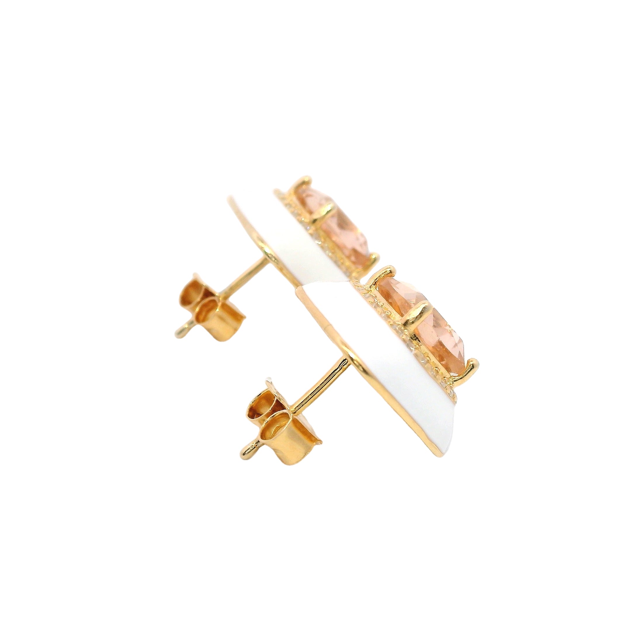 BIG SQUARE EARRINGS IN 925 GOLD PLATED