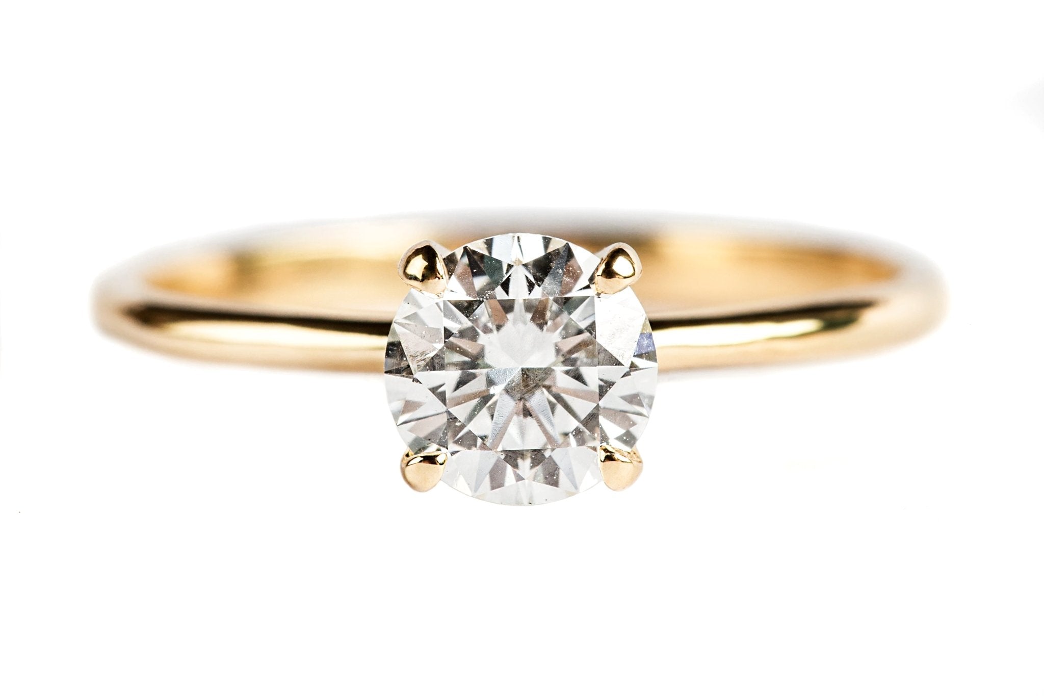 14K MONTURA SOLITARIO DE ORO AMARILLO/ 2CF1766 - C'SANTOS