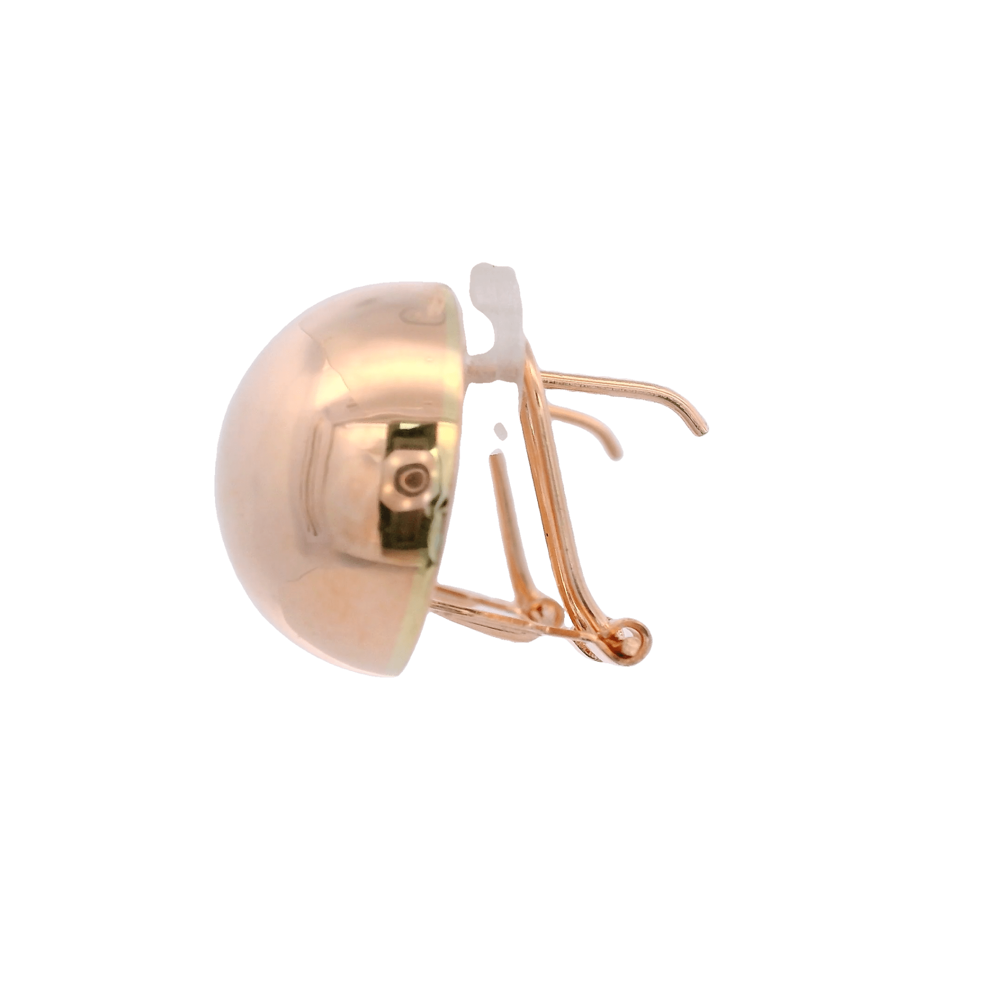 14KR DOME CIRCLE SMOOTH 16MM EARRINGS - C'SANTOS