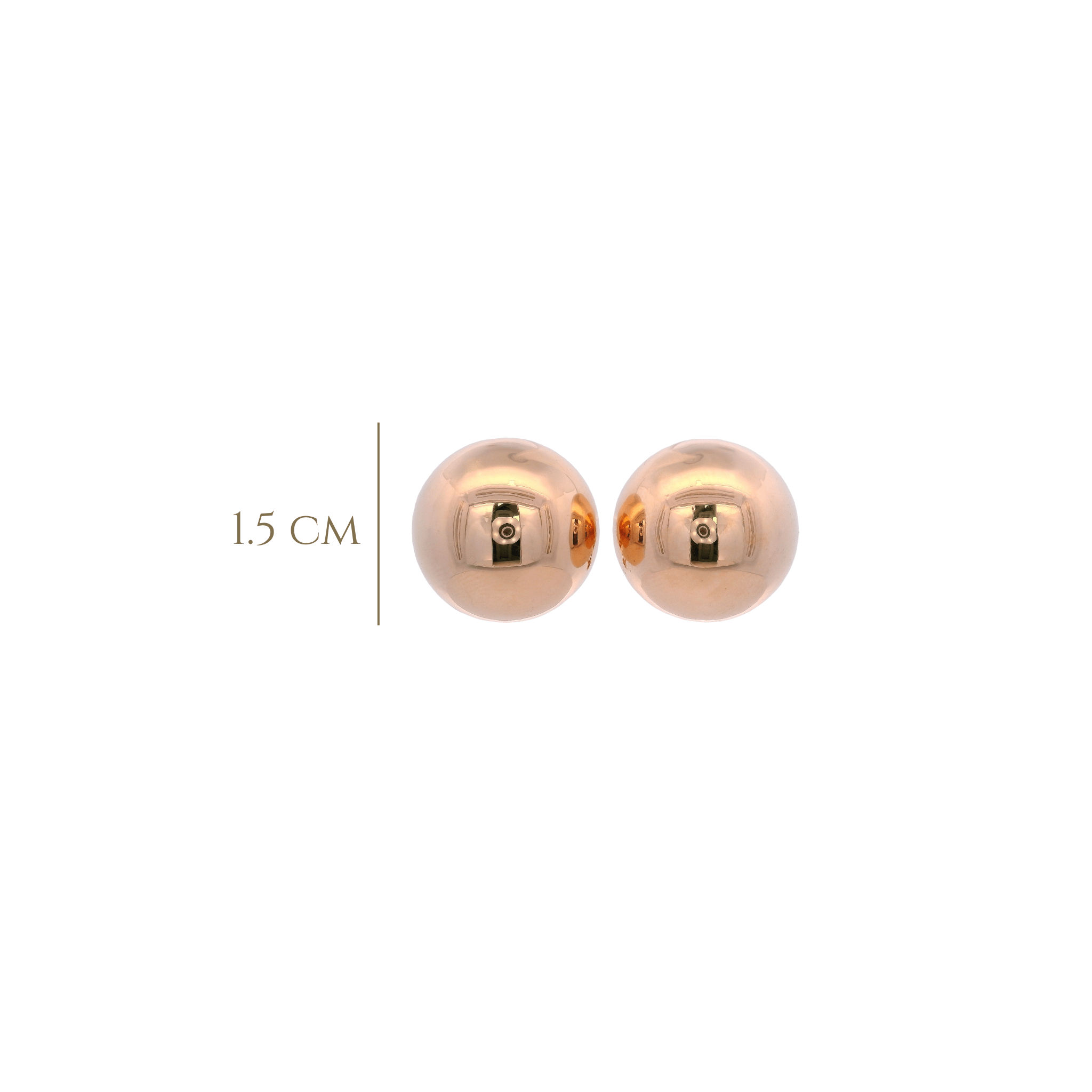 14KR DOME CIRCLE SMOOTH 16MM EARRINGS - C'SANTOS