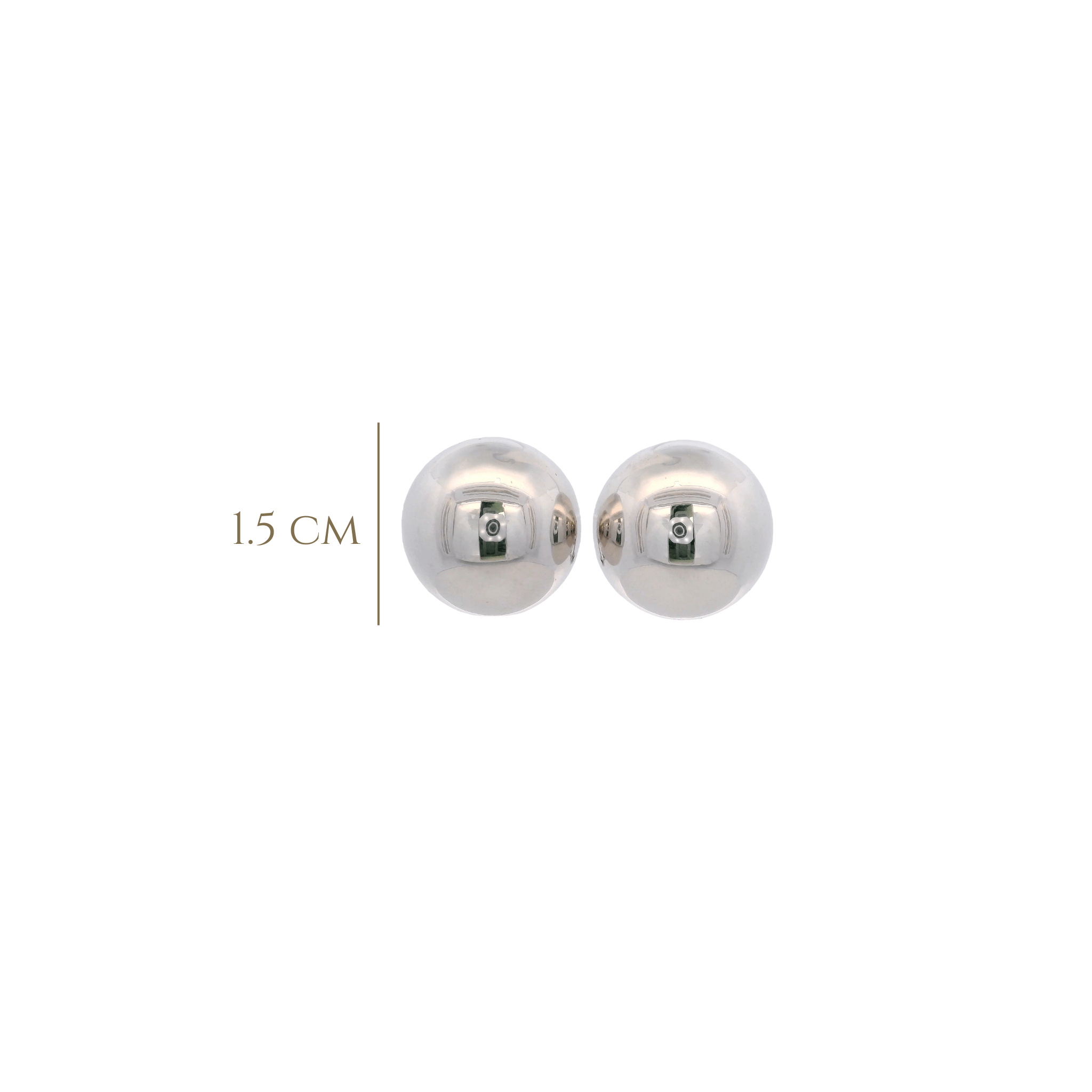 14KW DOME CIRCLE SMOOTH 16MM EARRINGS - C'SANTOS