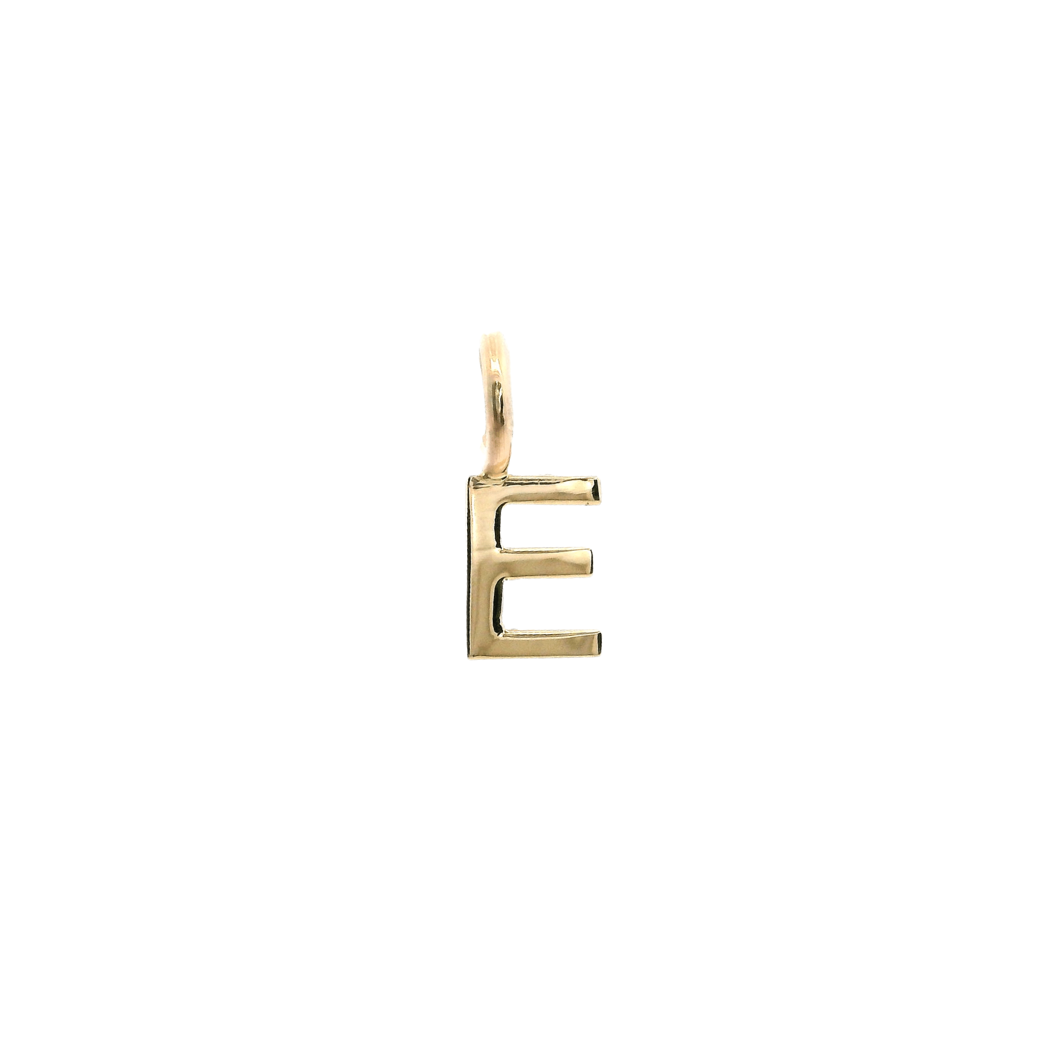 14KY 6MM LETTER E PENDANT - C'SANTOS