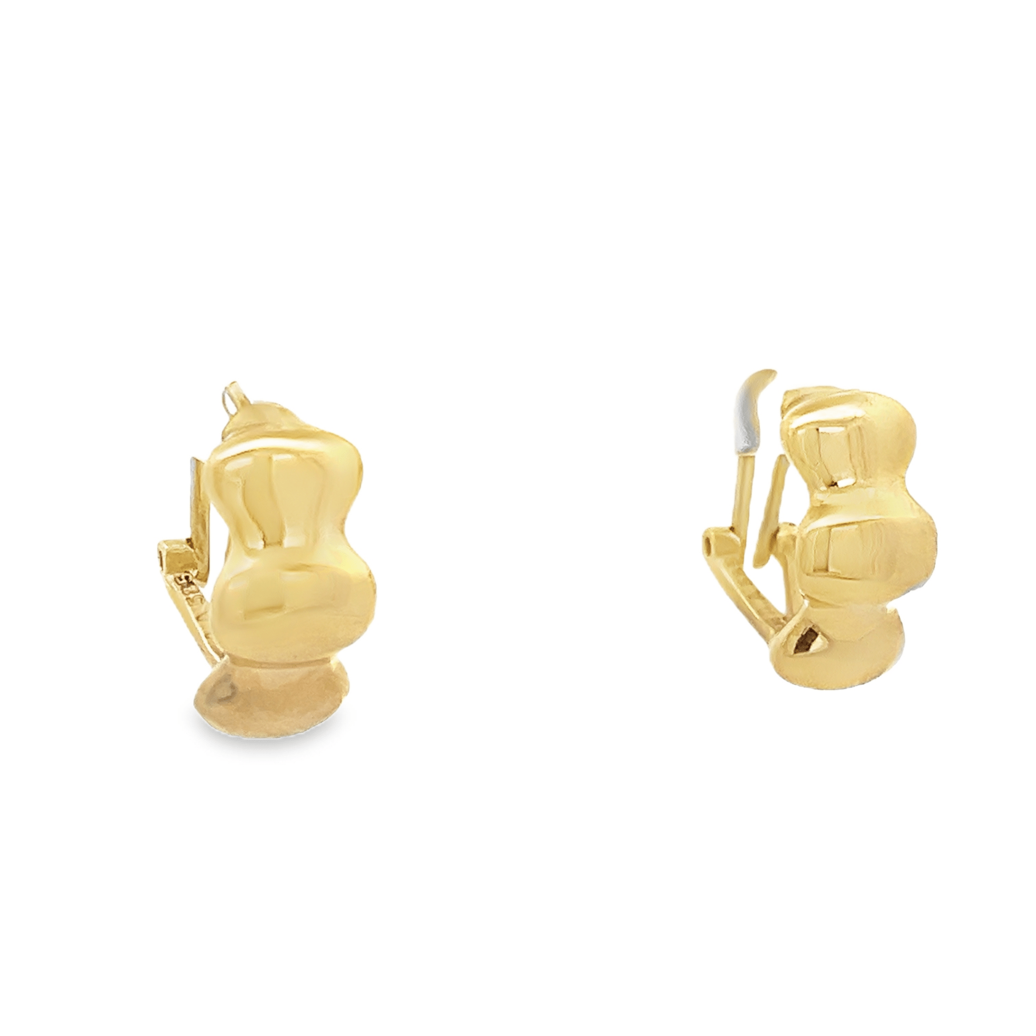 14KY CHUNKY IRREGULAR HOOPS EARRINGS - C'SANTOS