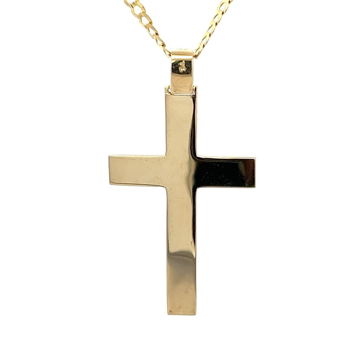 14KY CRUCIFIJO LISO GRANDE - C'SANTOS