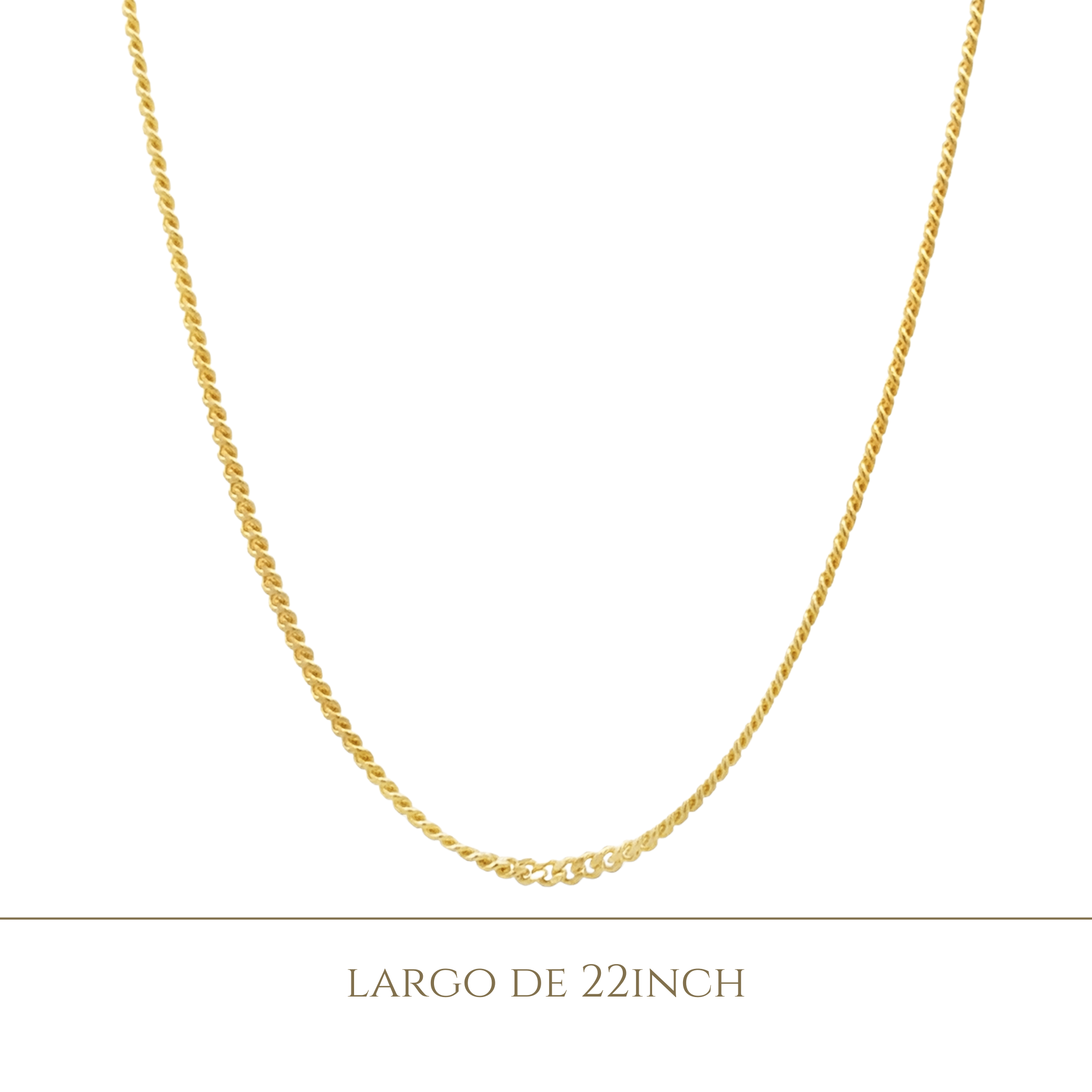 14KY CURBAN SMALL 22 INCH CHAIN - C'SANTOS