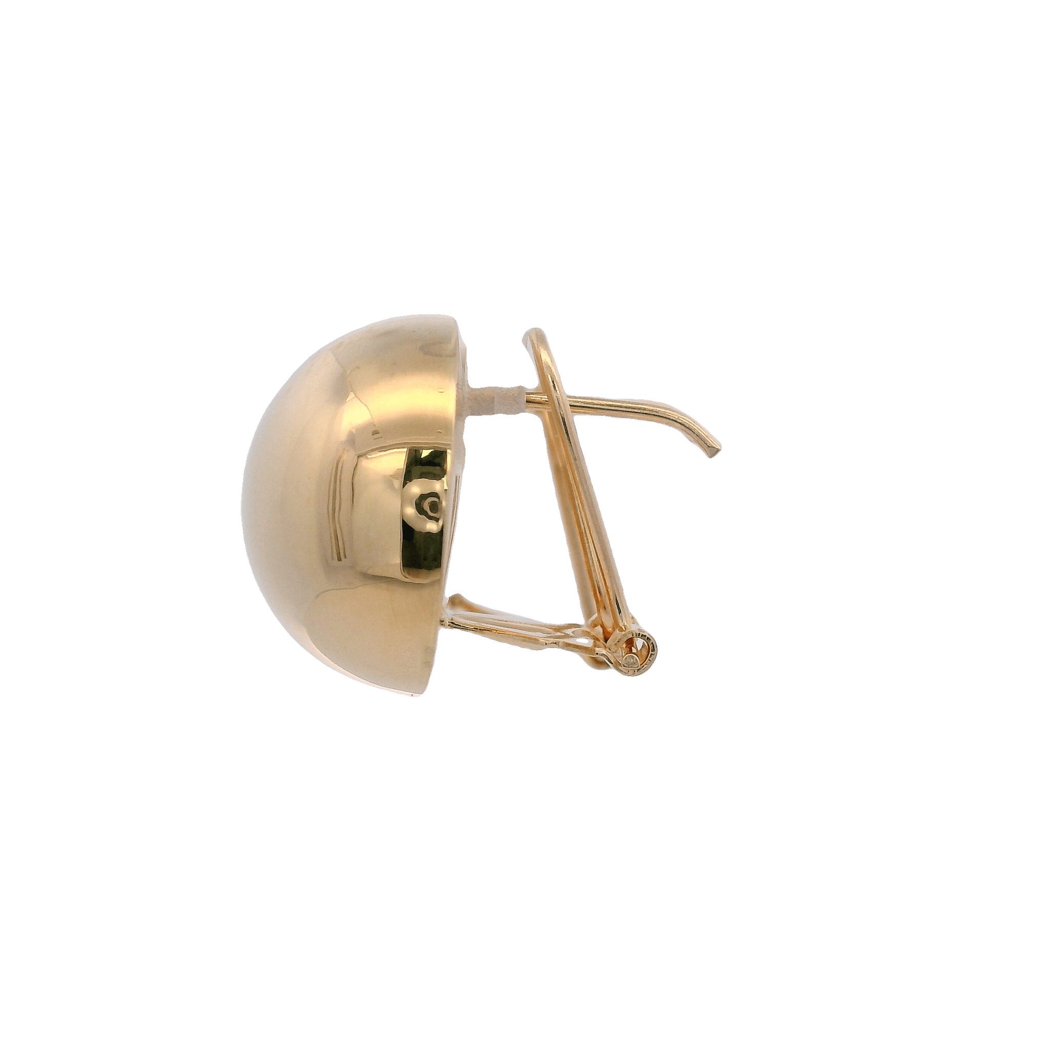 14KY DOME CIRCLE SMOOTH 16MM EARRINGS - C'SANTOS