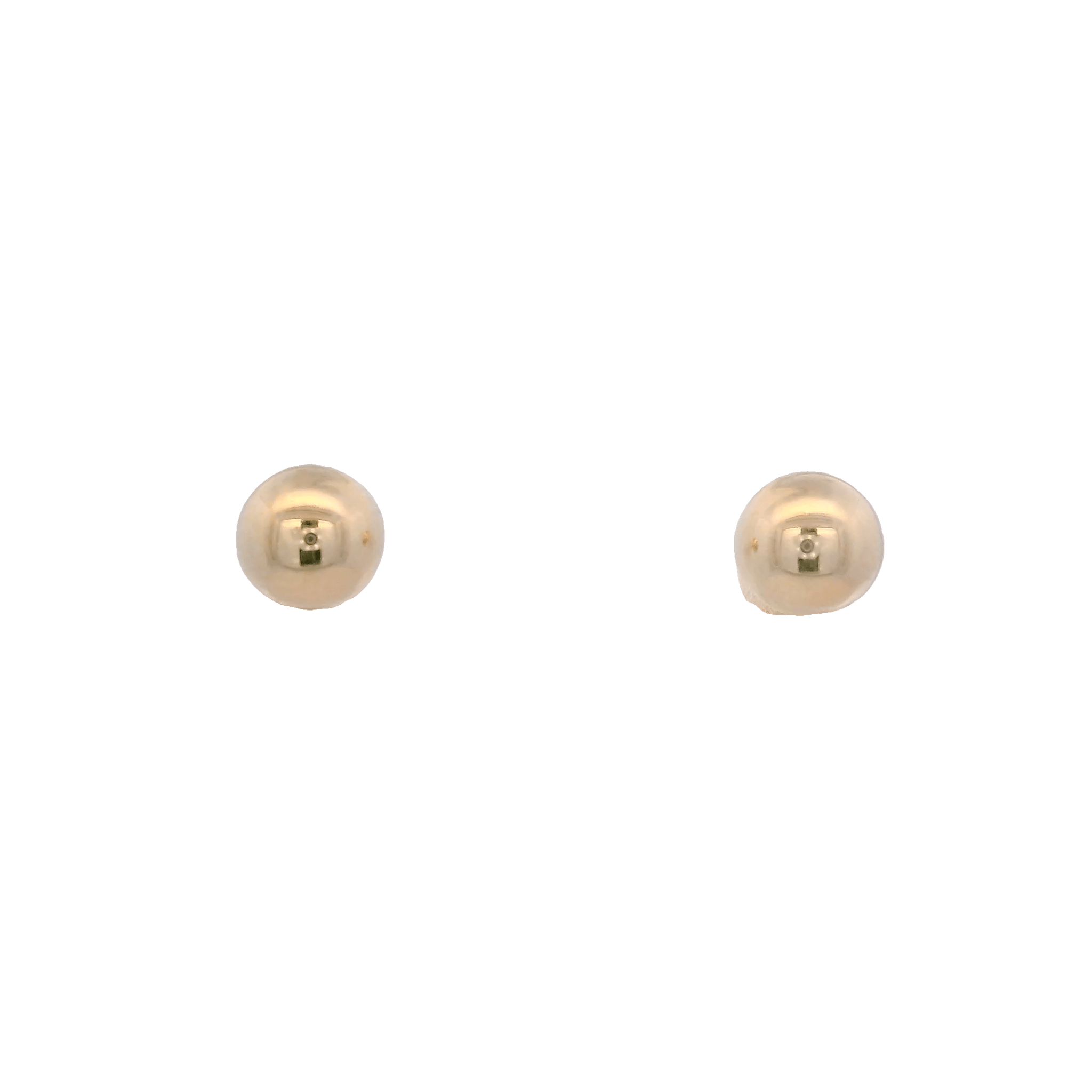 14KY DOME CIRCLE SMOOTH 5MM EARRINGS - C'SANTOS