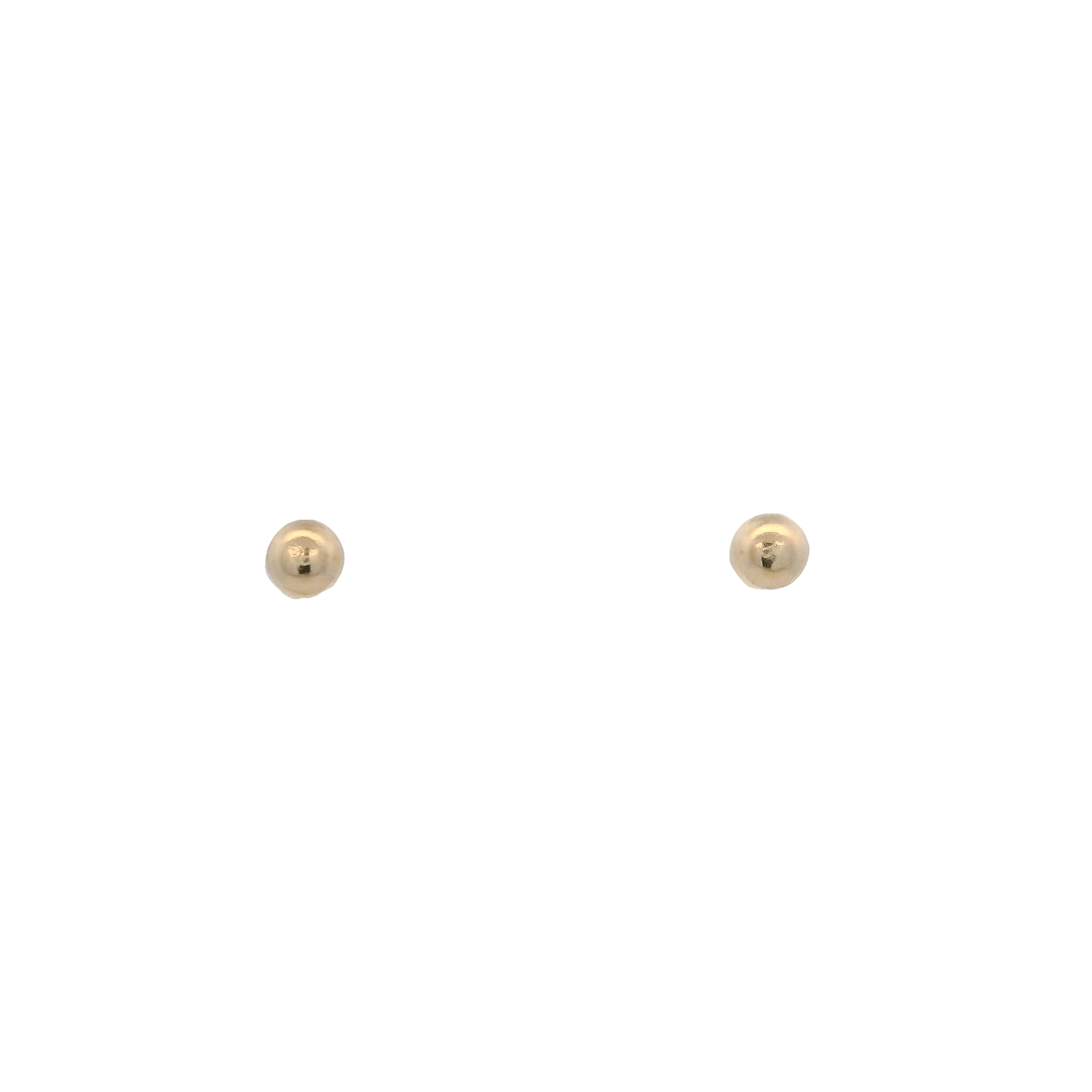 14KY DOUBLE BALL 3MM EARRINGS - C'SANTOS