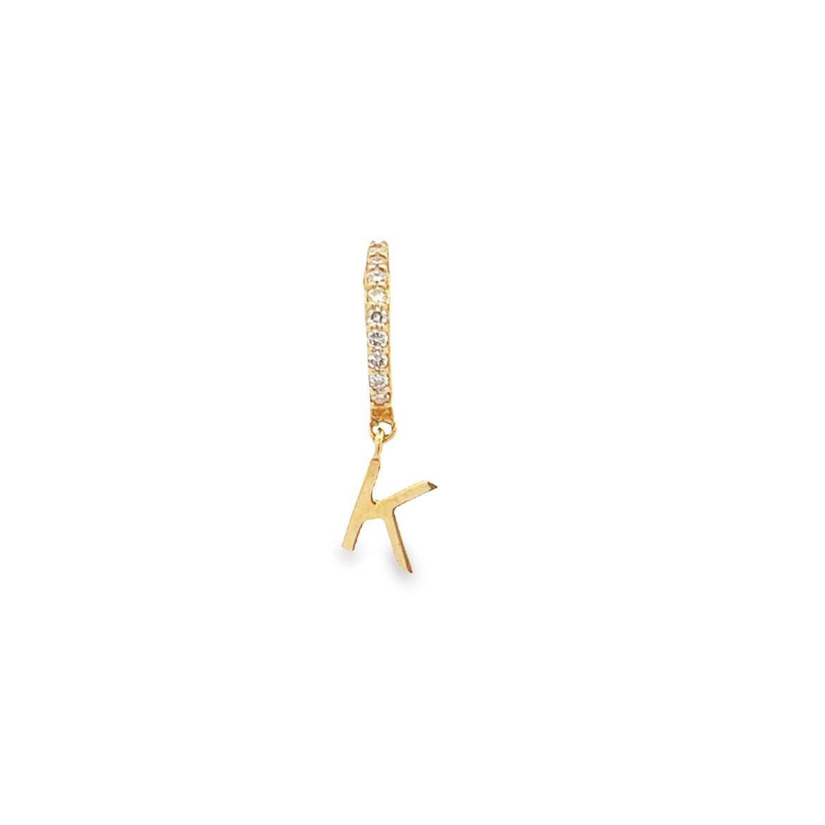 14KY EARRING LETTER K - C'SANTOS