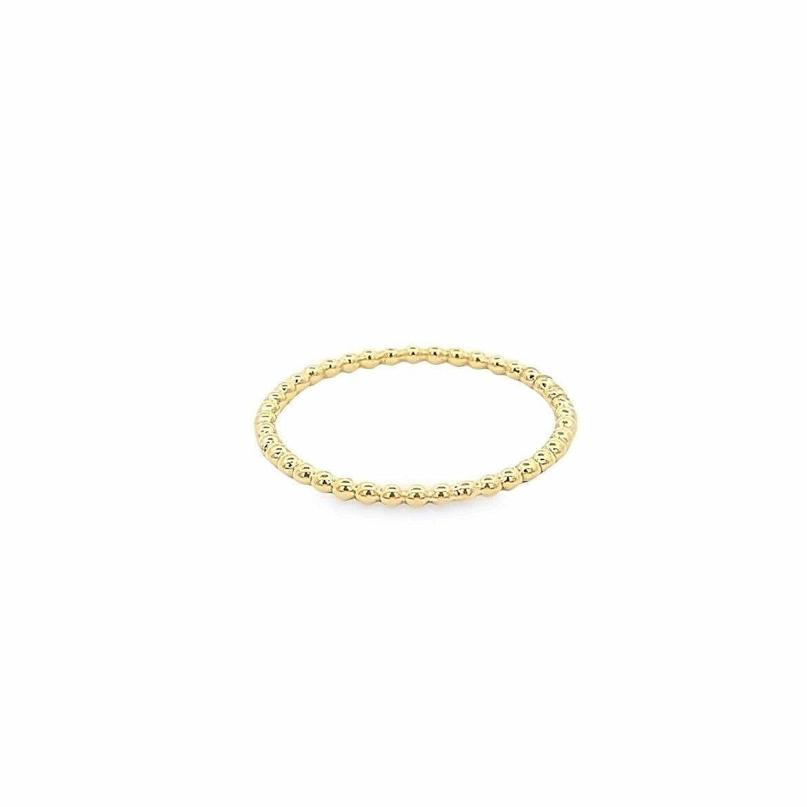 14KY GOLD BEAD RING T7 - C'SANTOS