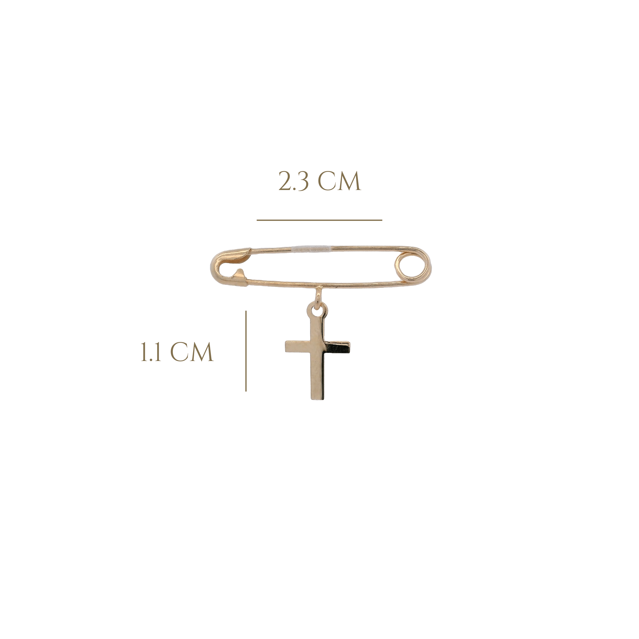 14KY HOOK WITH CROSS PIN - C'SANTOS