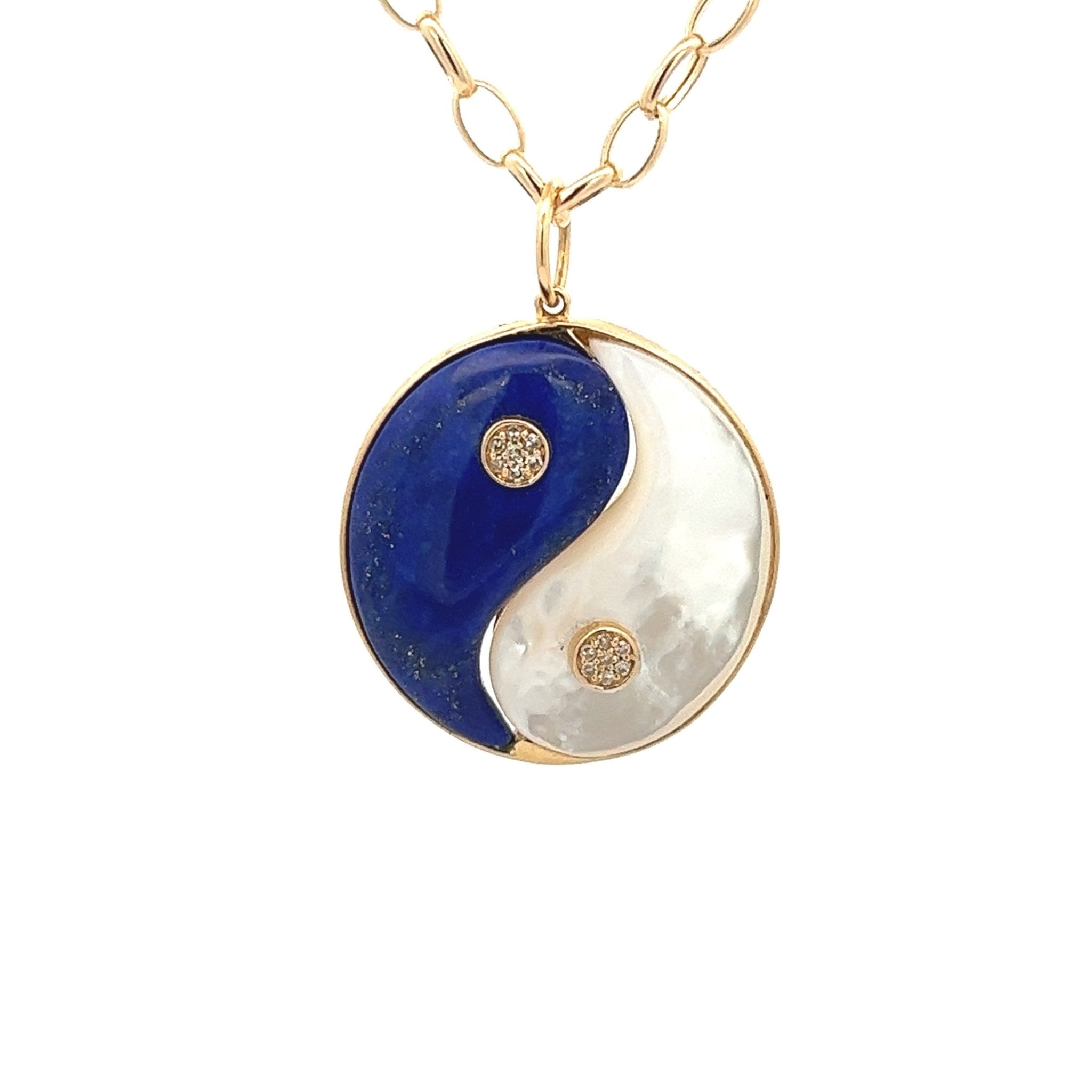 14KY MOP LAPIS YIN YAN CHARM - C'SANTOS