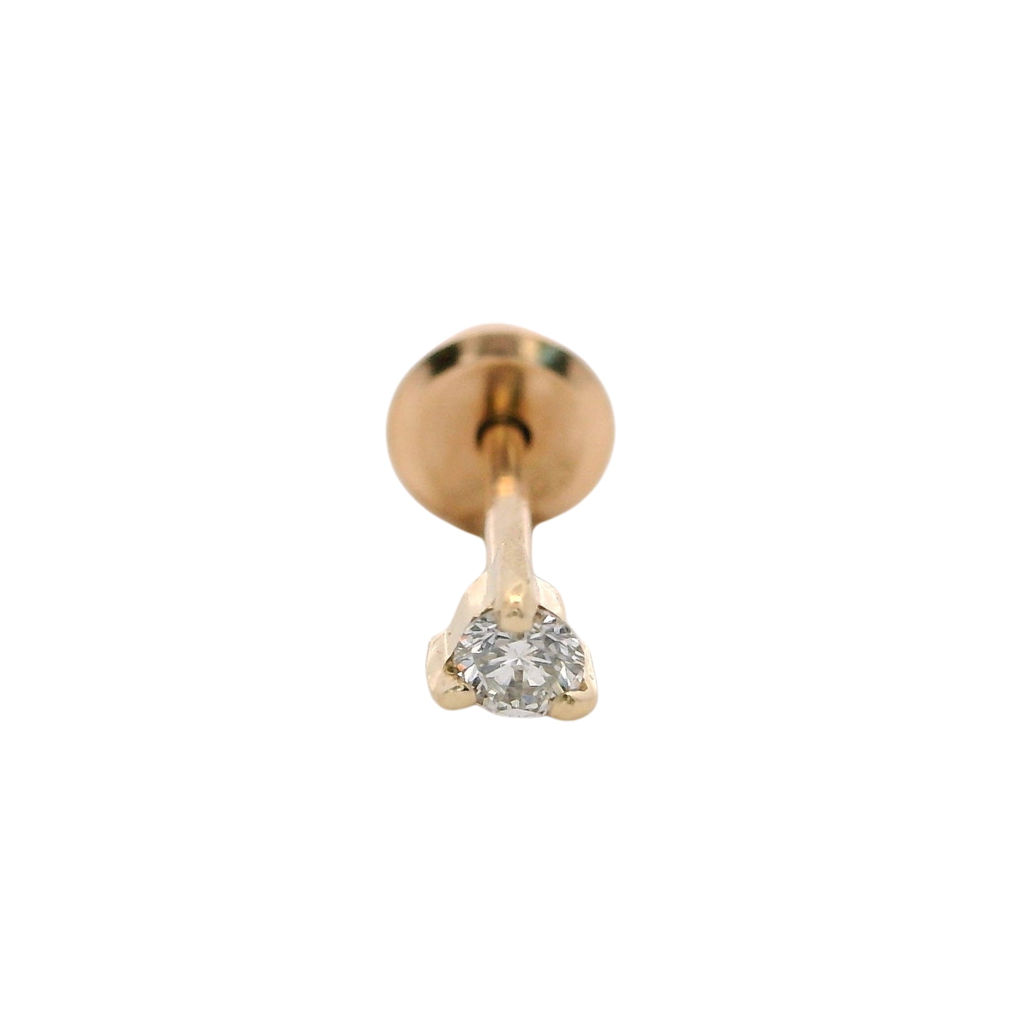 14KY PIERCING DIAMANTE 2MM SOLITARIO - C'SANTOS
