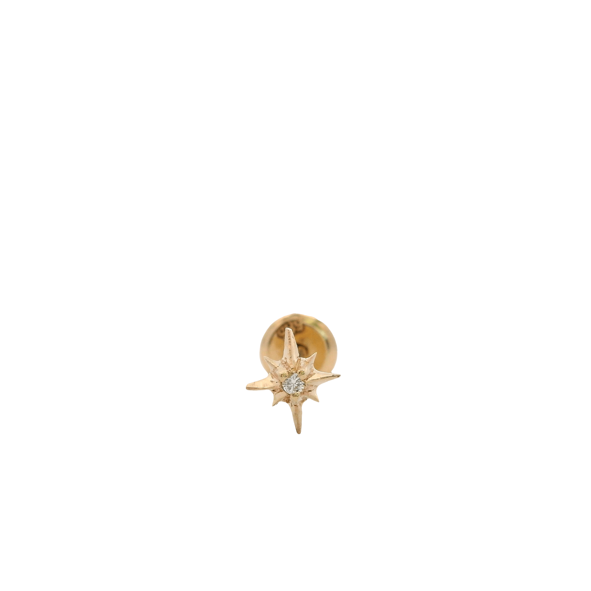 14KY PIERCING NORTH STAR DIAMANTE 1 MM - C'SANTOS