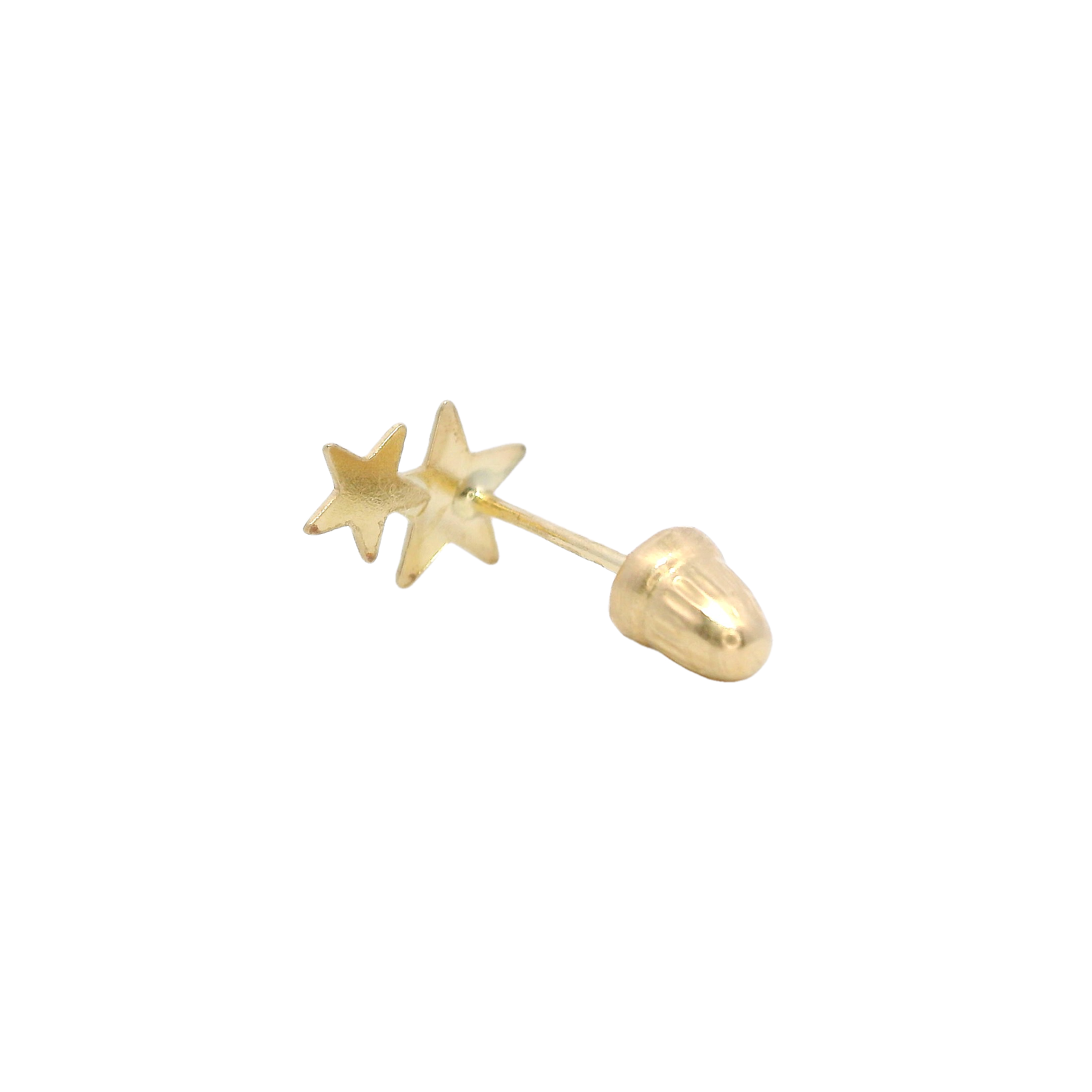 PIERCING TWO STARS IN 14KT YELLOW GOLD
