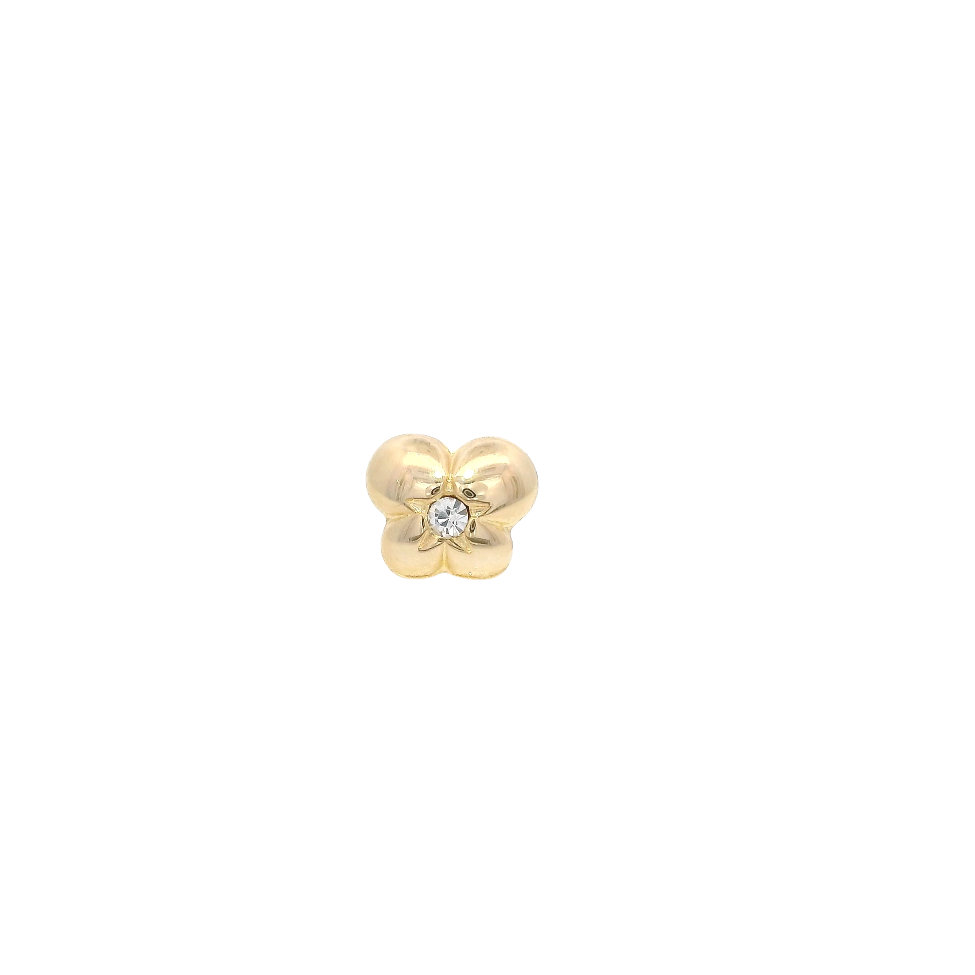 PIERCING BUTTERFLY WITH CRYSTAL IN 14KT YELLOW GOLD