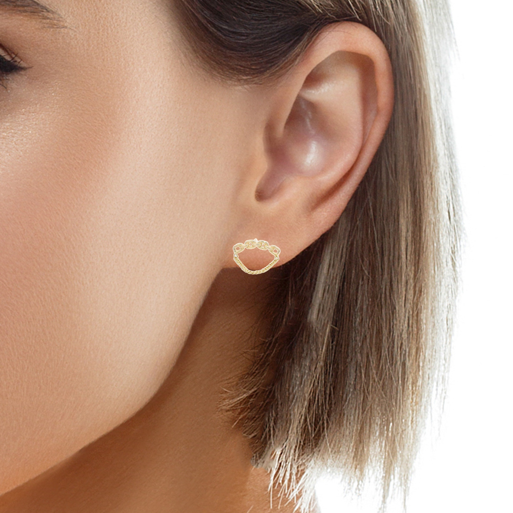PIERCING LINKS CHAIN IN 14KT YELLOW GOLD
