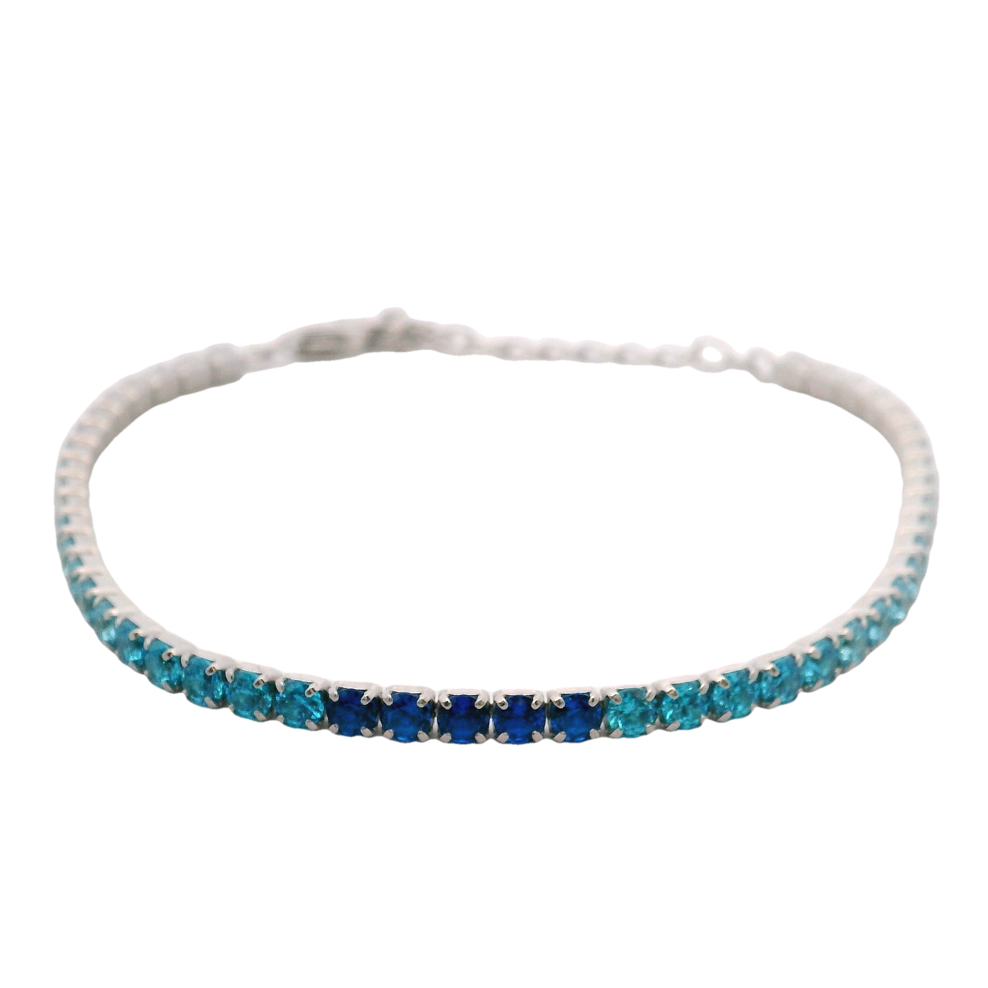 925SS TENNIS TRIPLE COLOR CZ BRACELET