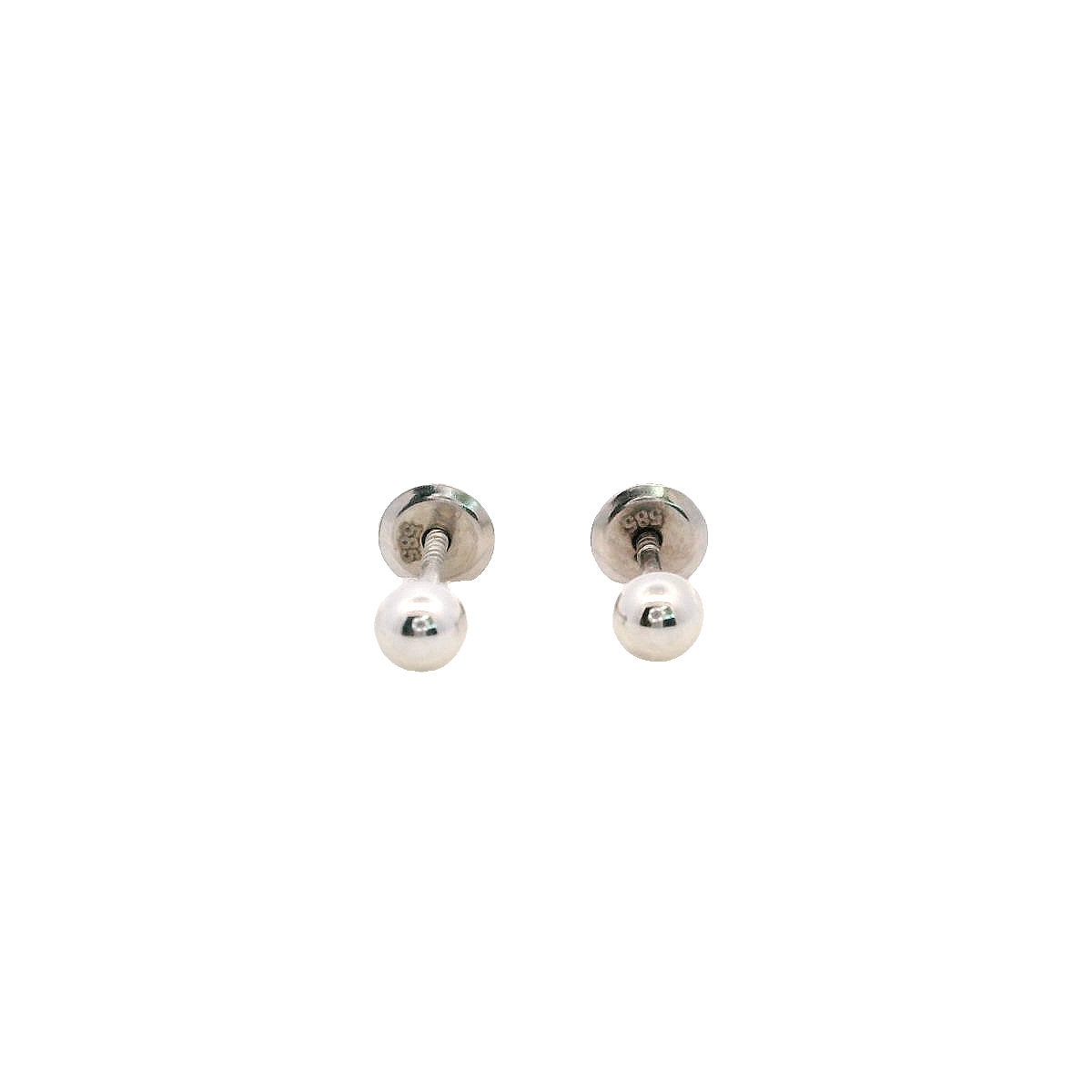 14KW DOME CIRCLE SMOOTH 3MM EARRINGS