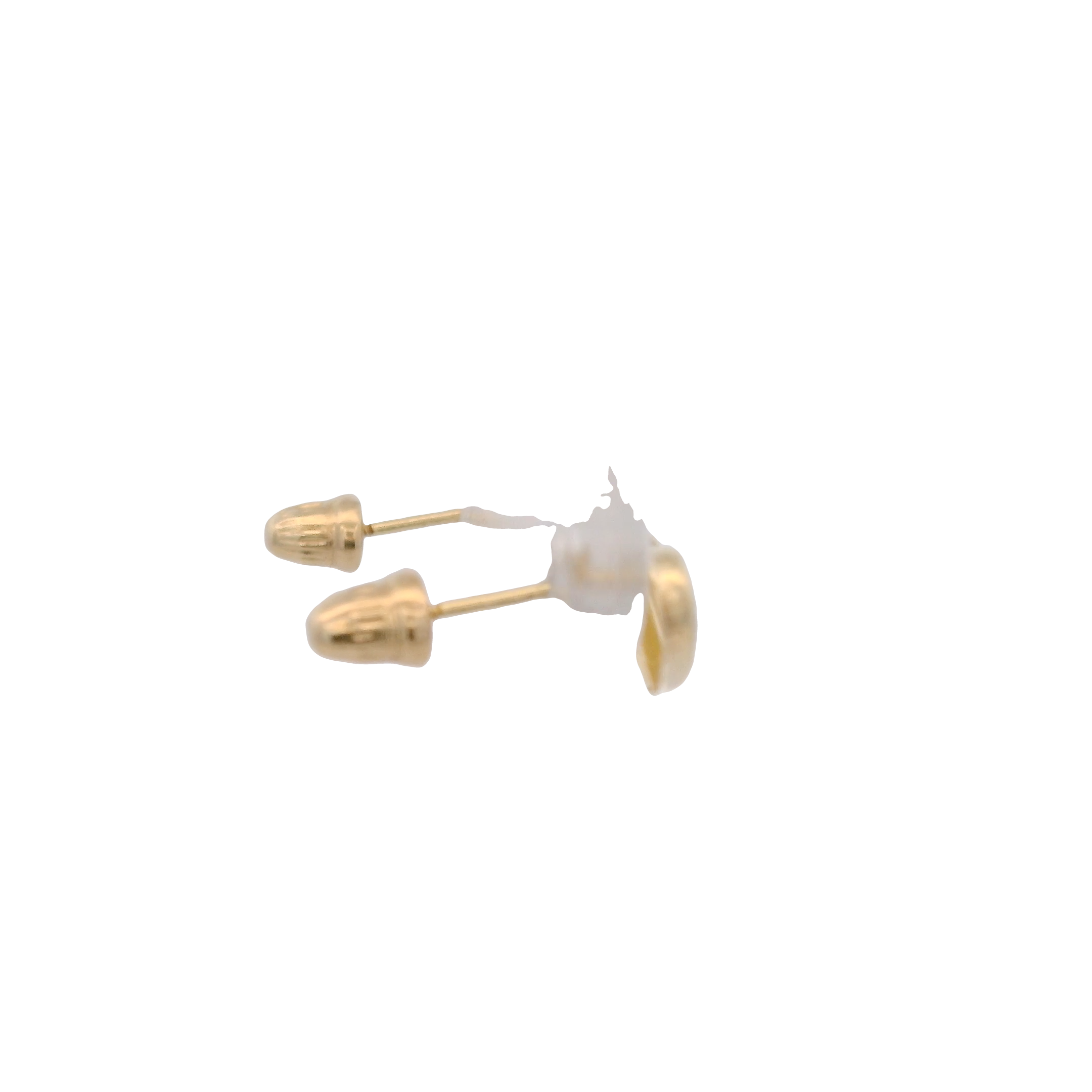 14KY TEXTURE BASIC HEART EARRINGS