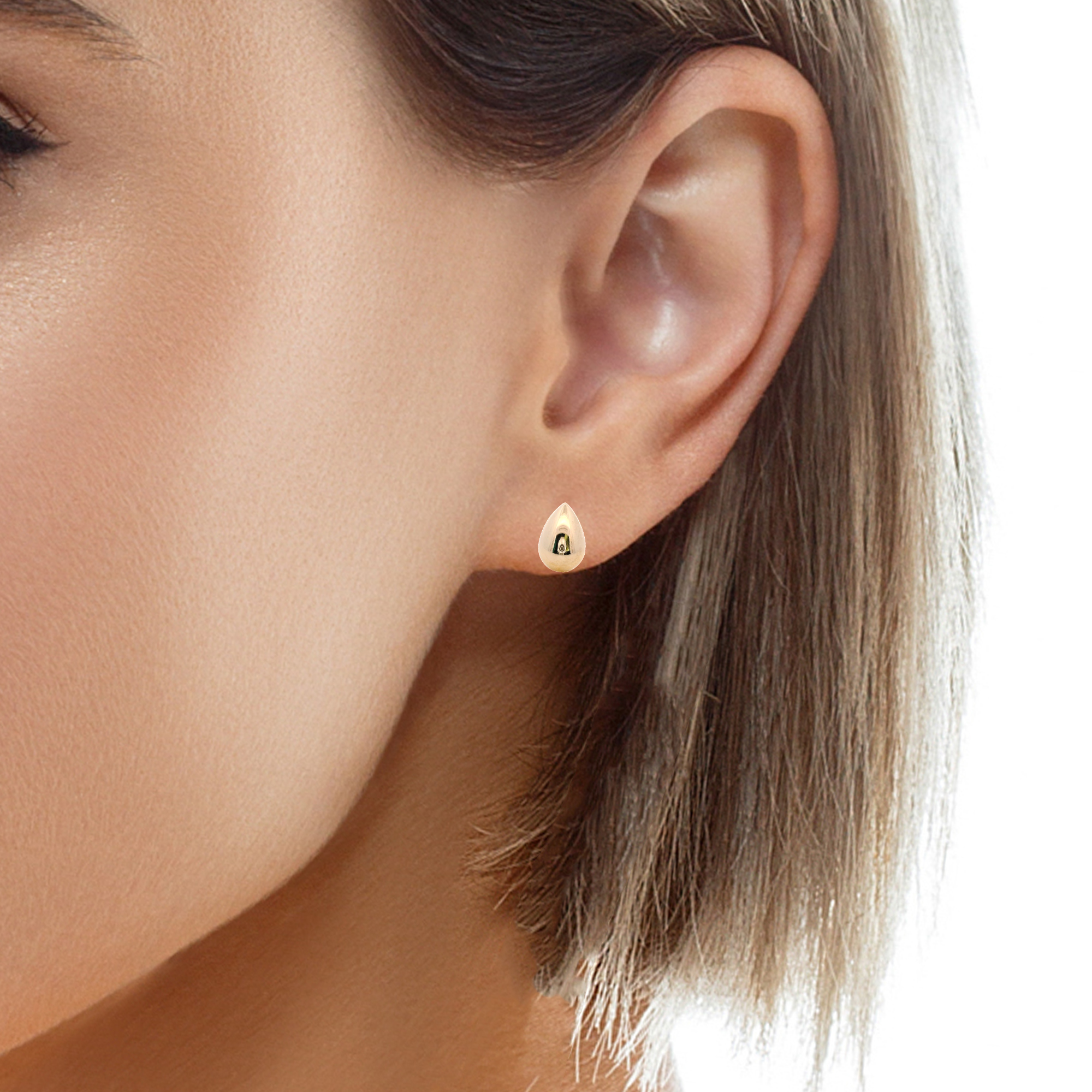 14KY SMALL DROP SMOOTH 8MM PIERCING