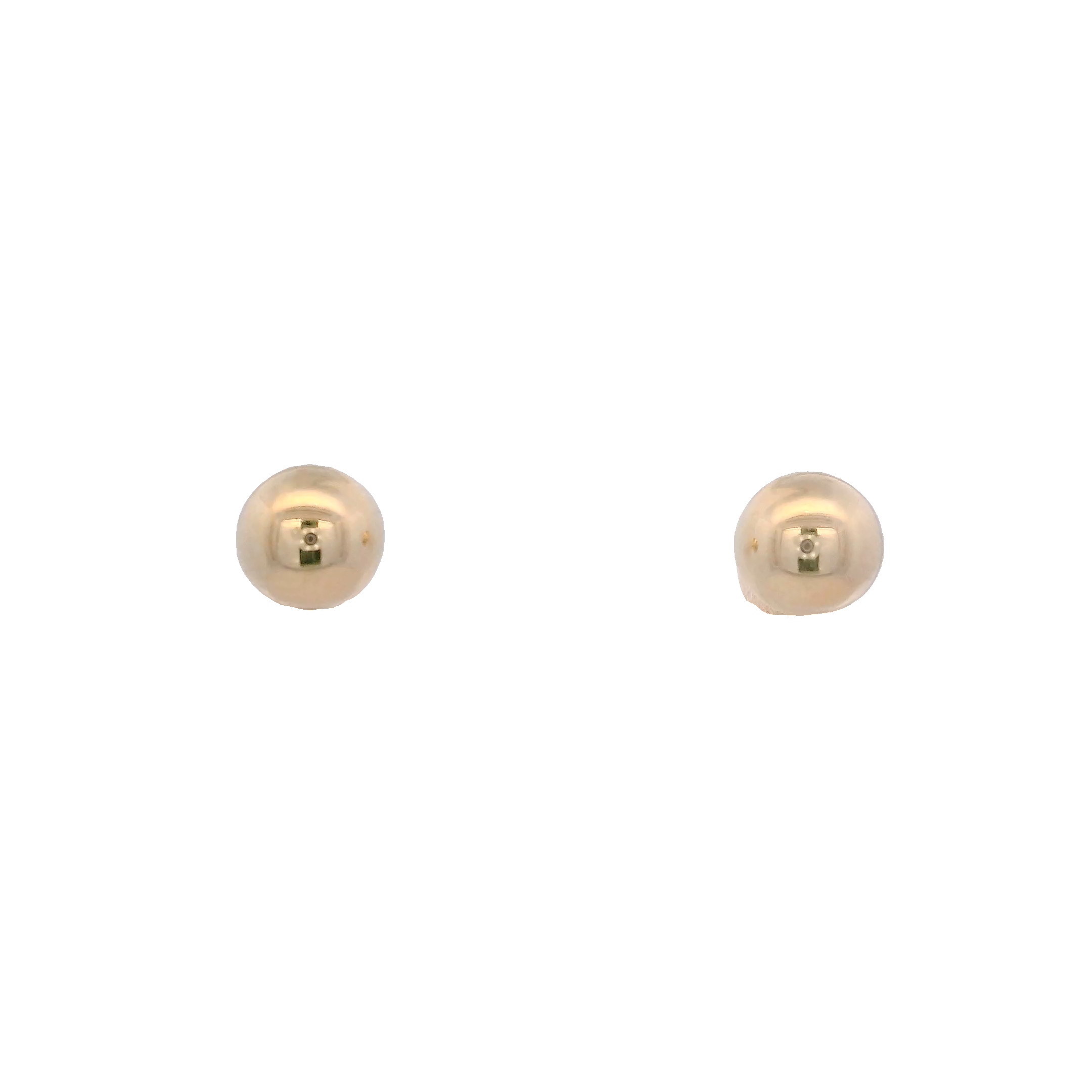 14KY DOME CIRCLE SMOOTH 5MM EARRINGS