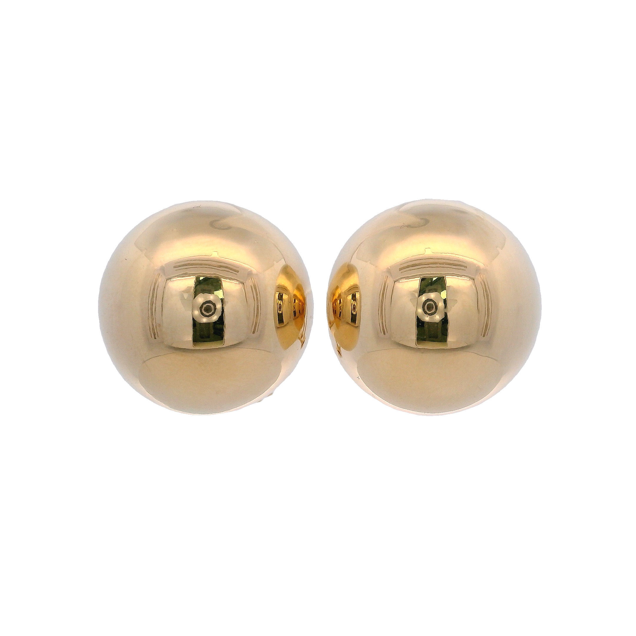 14KY DOME CIRCLE SMOOTH 16MM EARRINGS