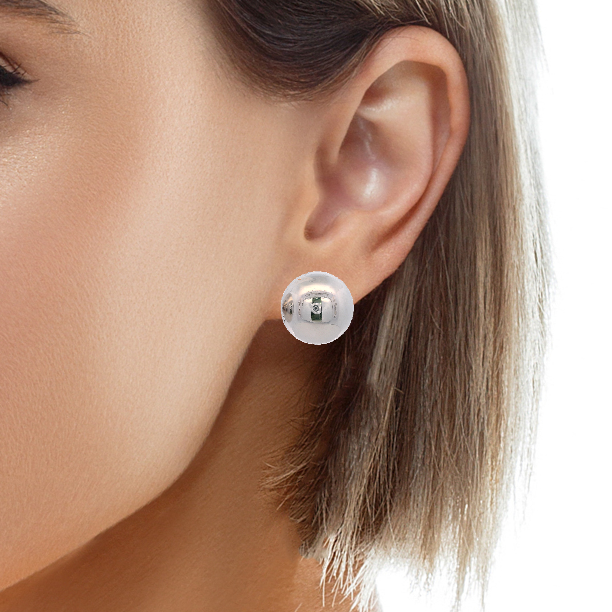 14KW DOME CIRCLE SMOOTH 16MM EARRINGS