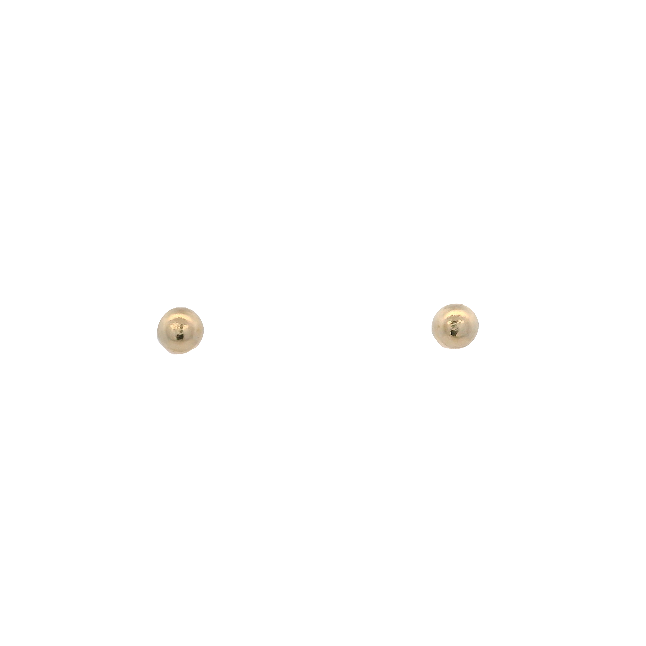 14KY DOUBLE BALL 3MM EARRINGS