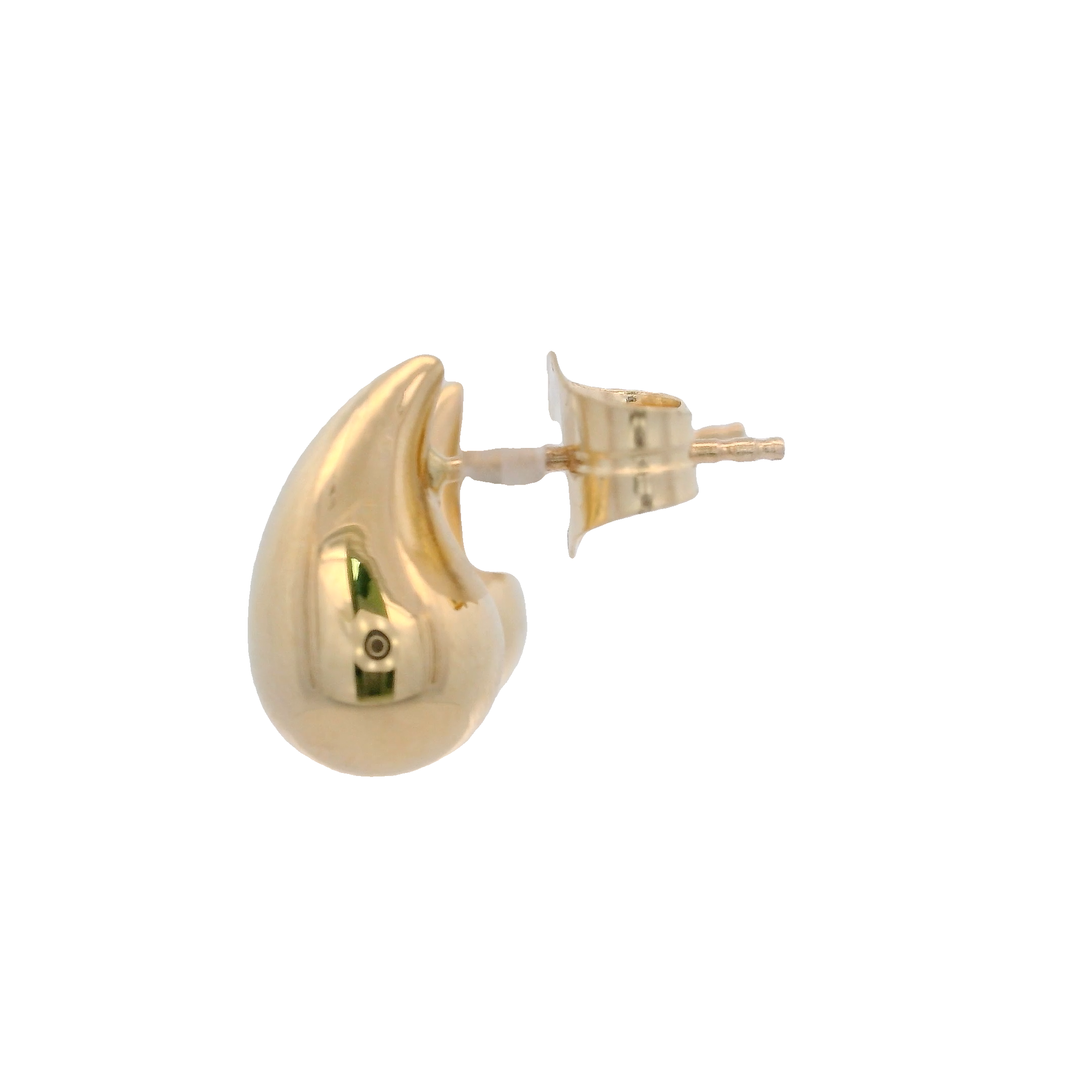 14KY DROP SMOOTH 13MM EARRINGS