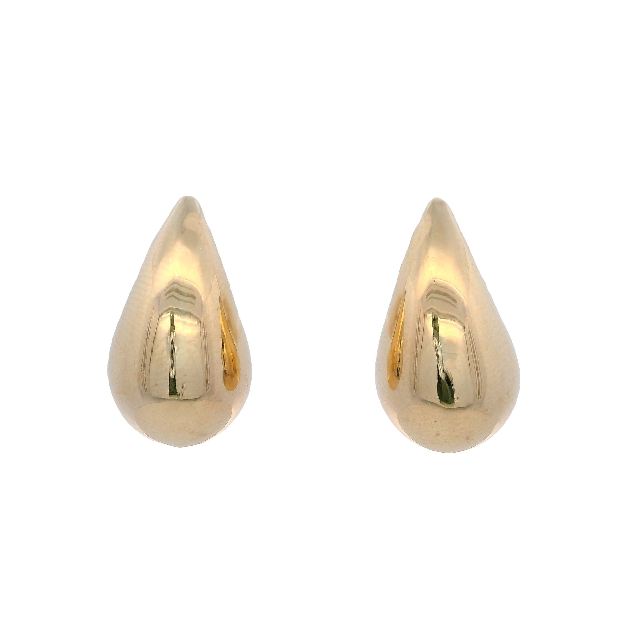 14KY DROP SMOOTH 17MM EARRINGS