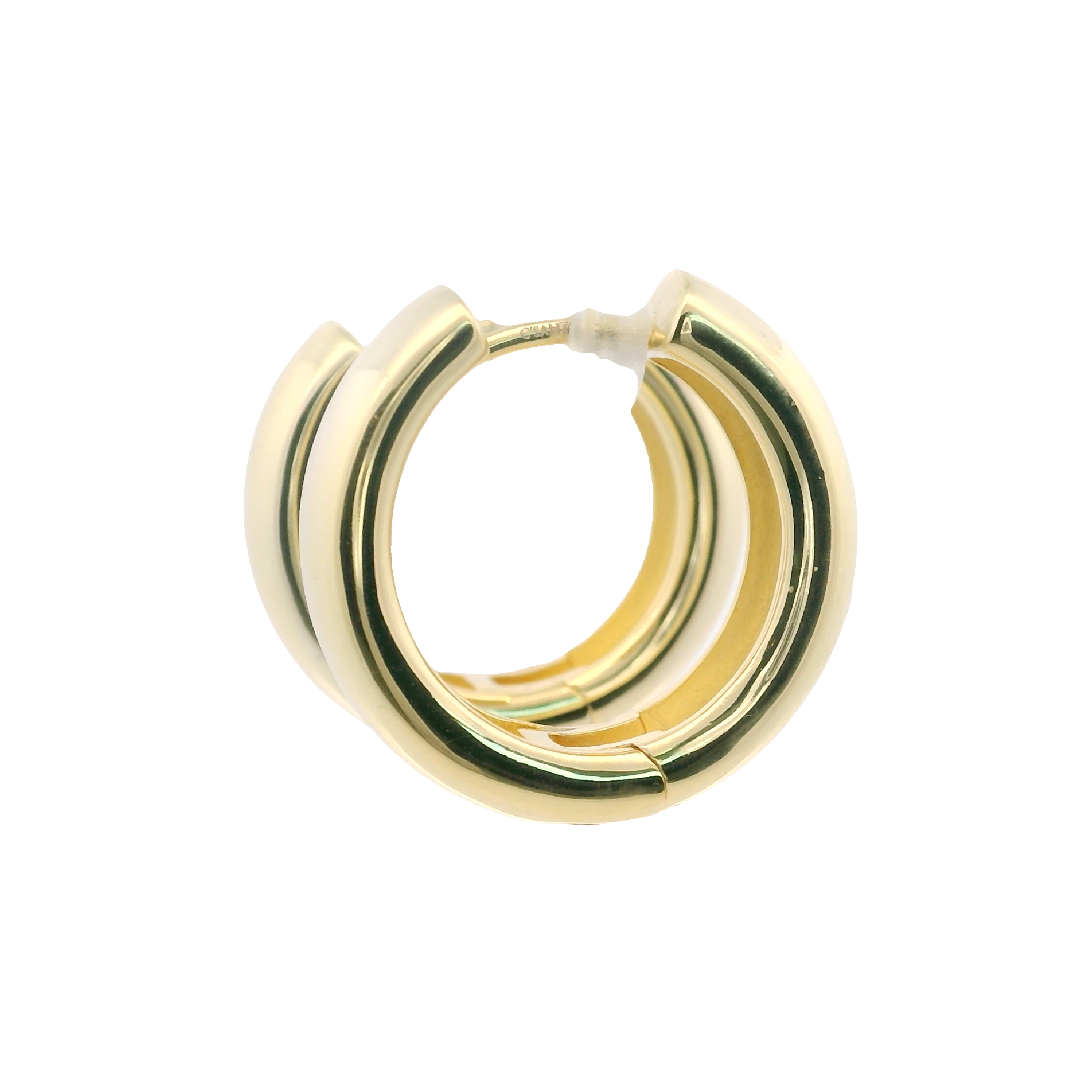 925YG ROW CENTER PAVE HOOPS