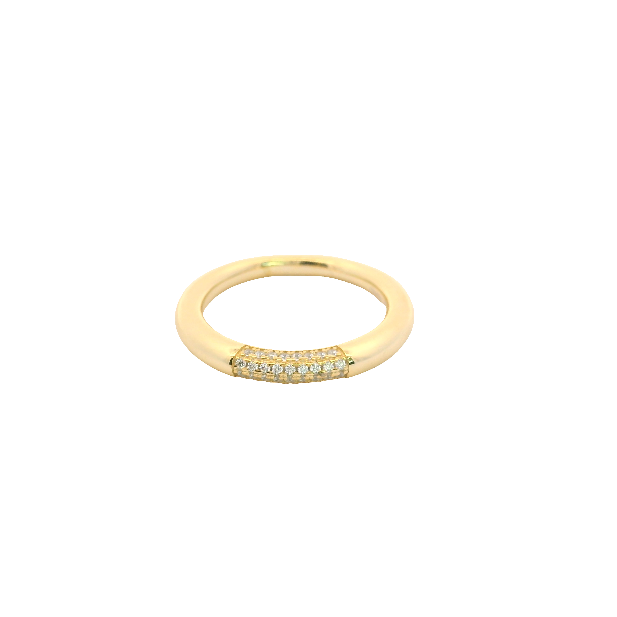925YG BAR PAVE RING T6
